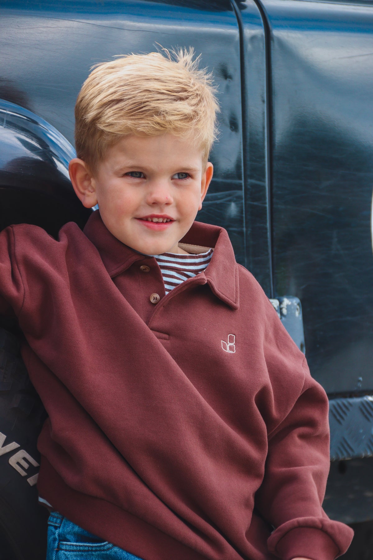 Cameron polo sweater Fondant Brown - Jenest