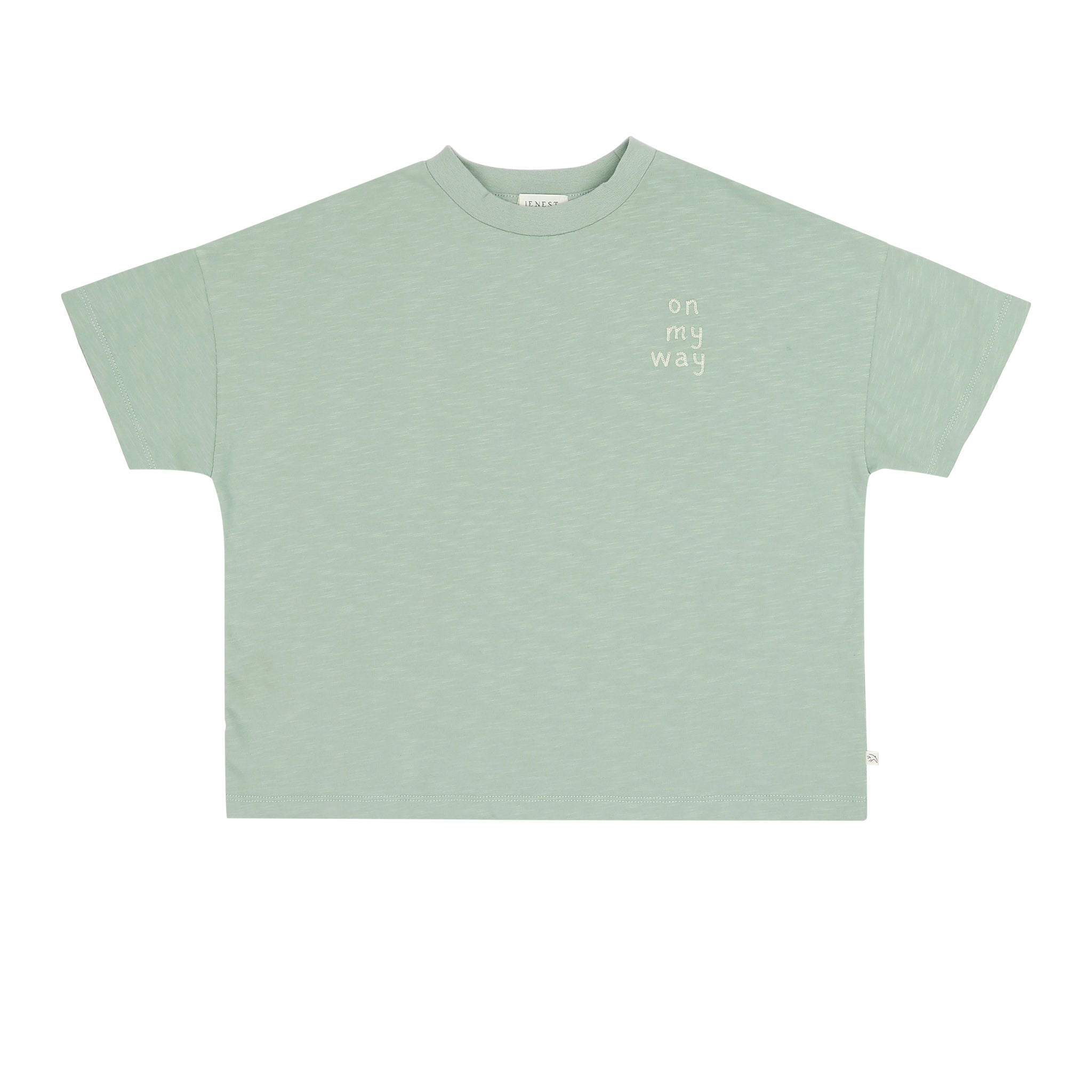Ben oversized T-shirt Sage Green - Jenest