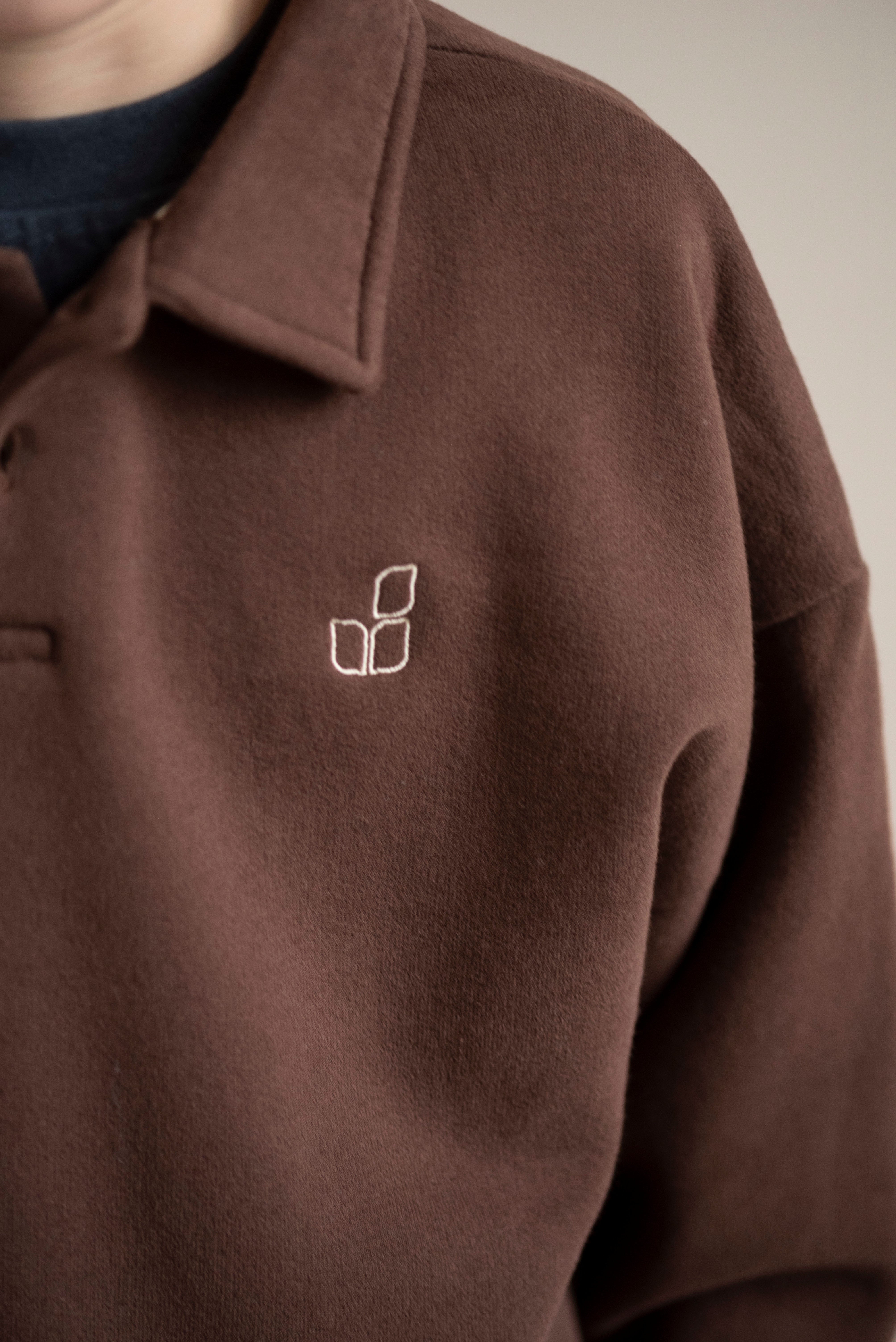 Cameron polo sweater Fondant Brown - Jenest