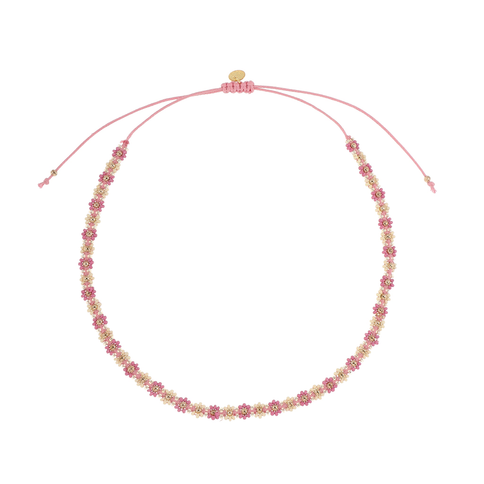 Flower necklace Pink - Jenest