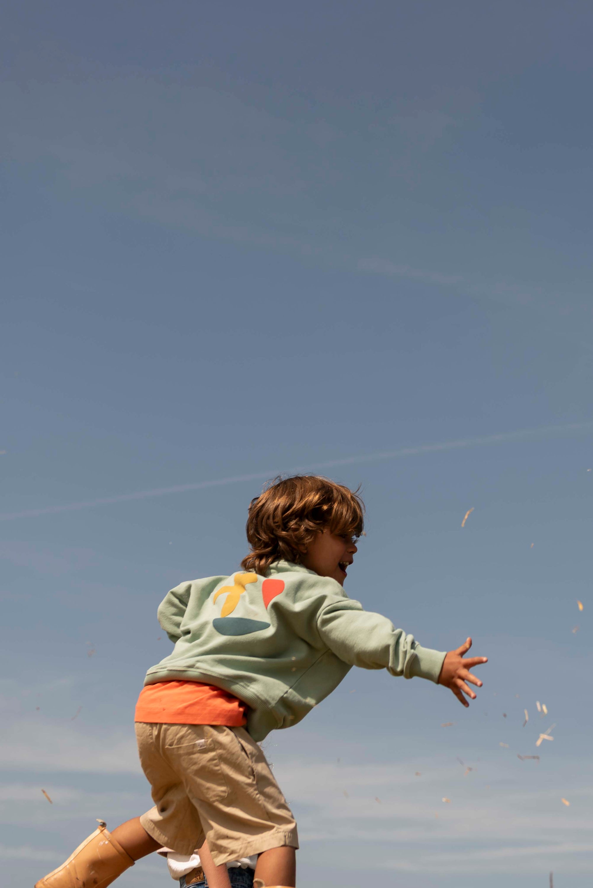 Happy bird sweater Sage Green - Jenest