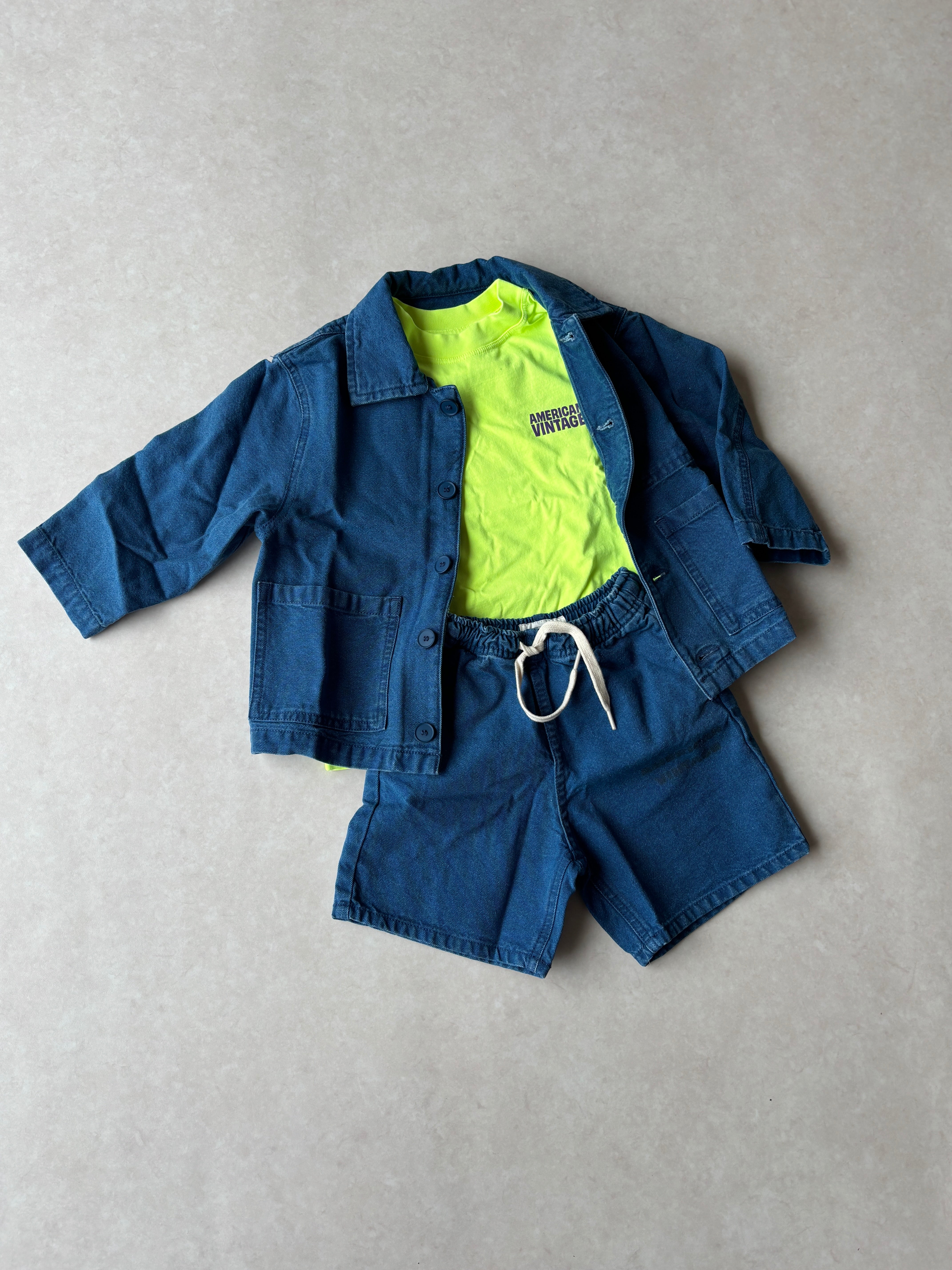 Kinderjas Comow Stone Blue - American Vintage