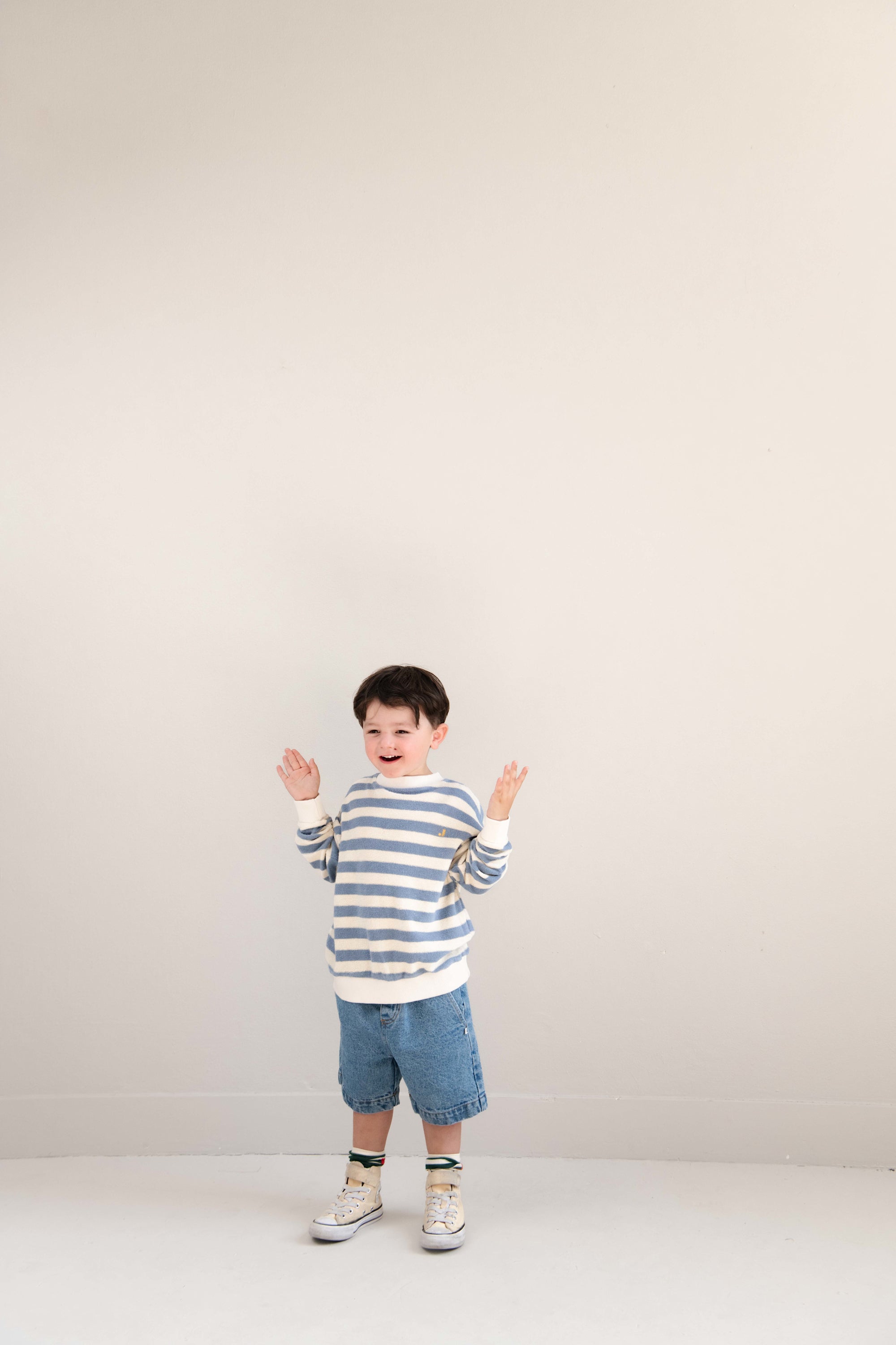 Kay sweater Water Blue Stripe - Jenest