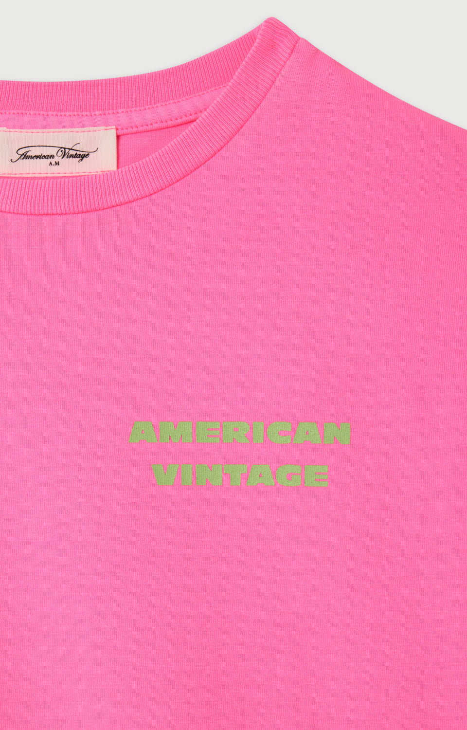T-shirt Fizvalley Rose Fluo - American Vintage