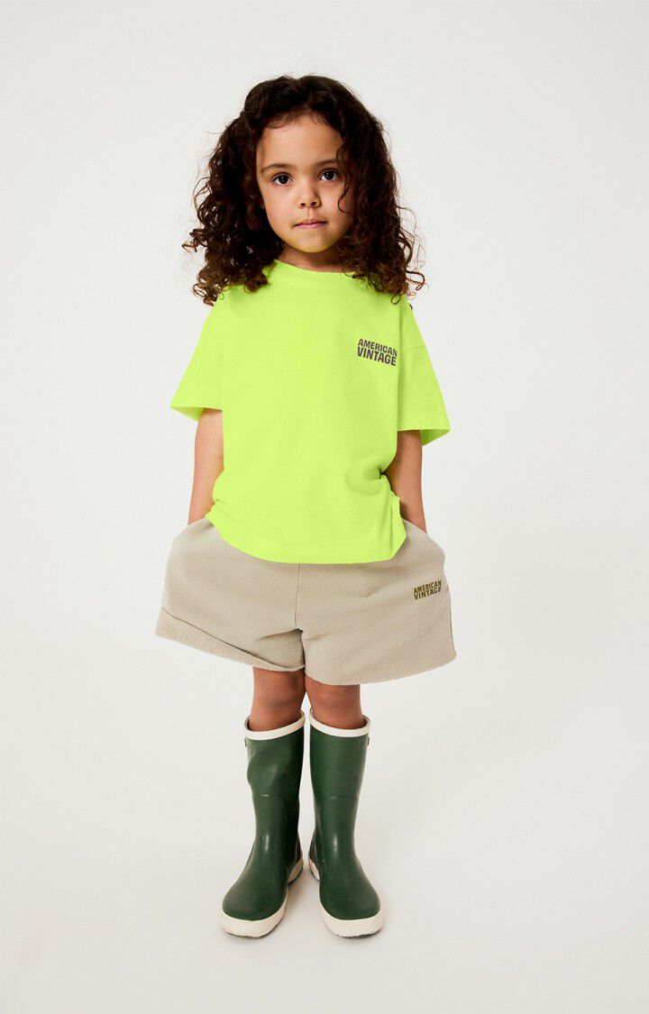 Tshirt Gixy Neon Geel - American vintage