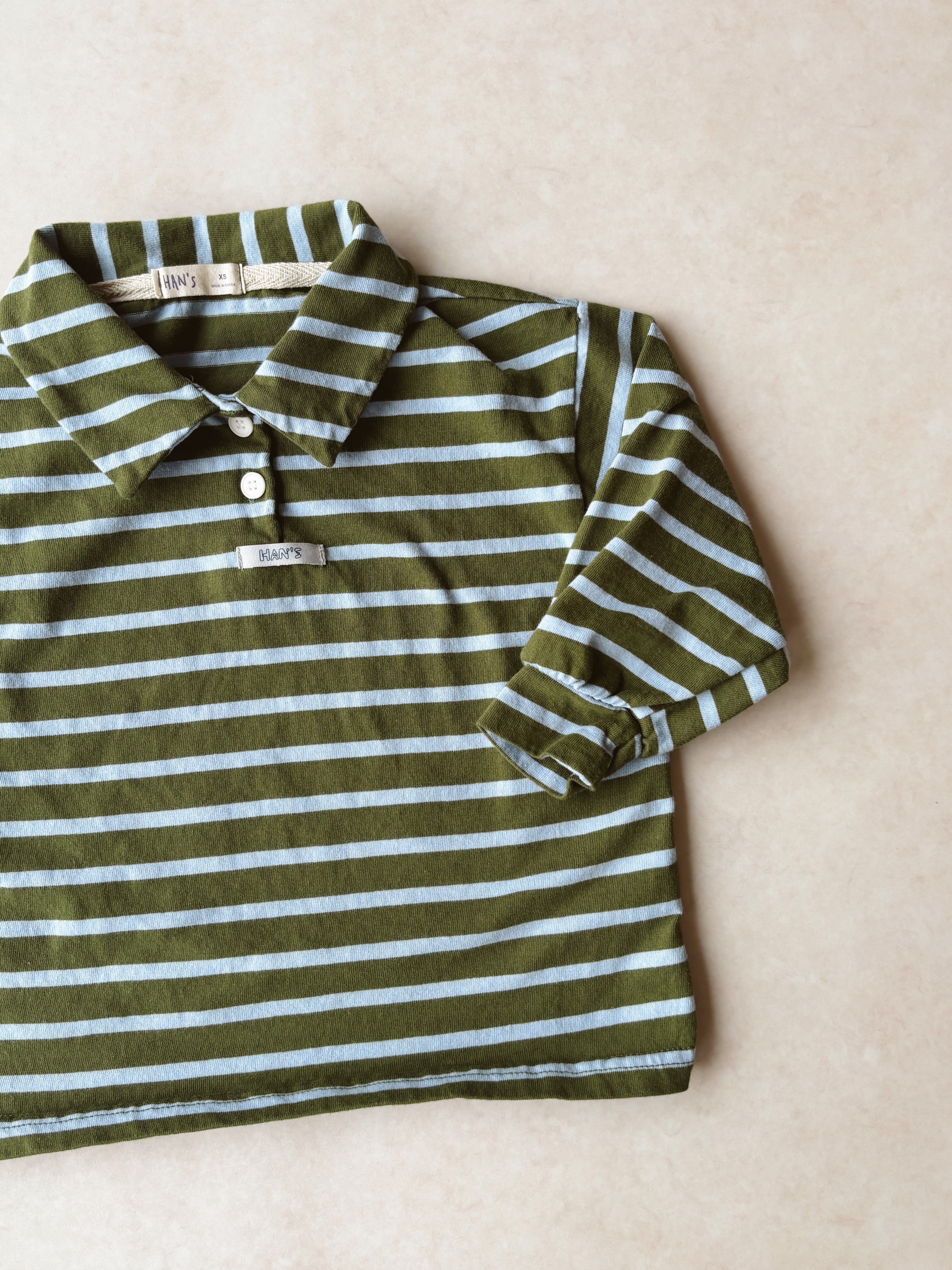 Rich collar tee - Olive