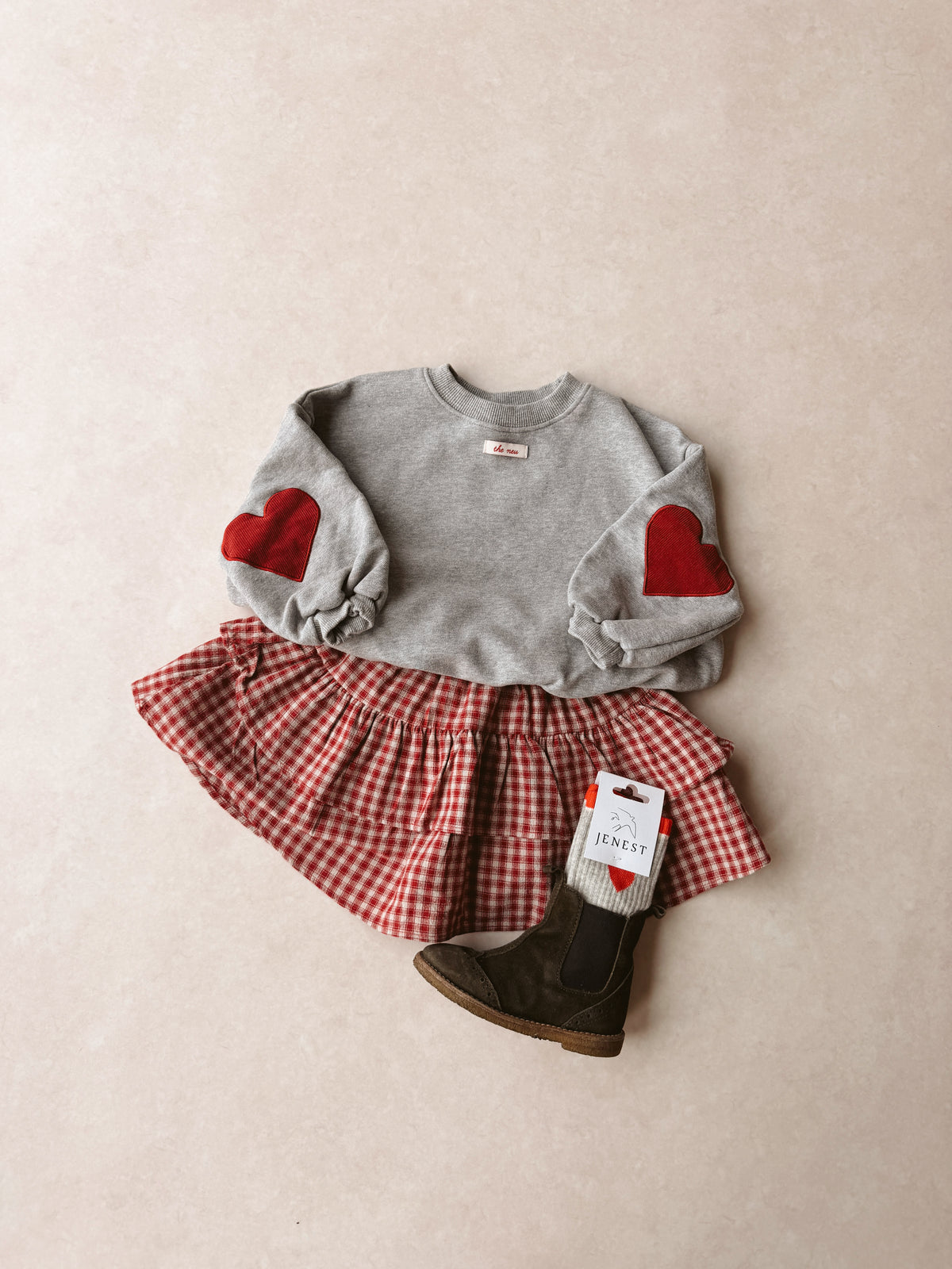 Check Tiered Skirt