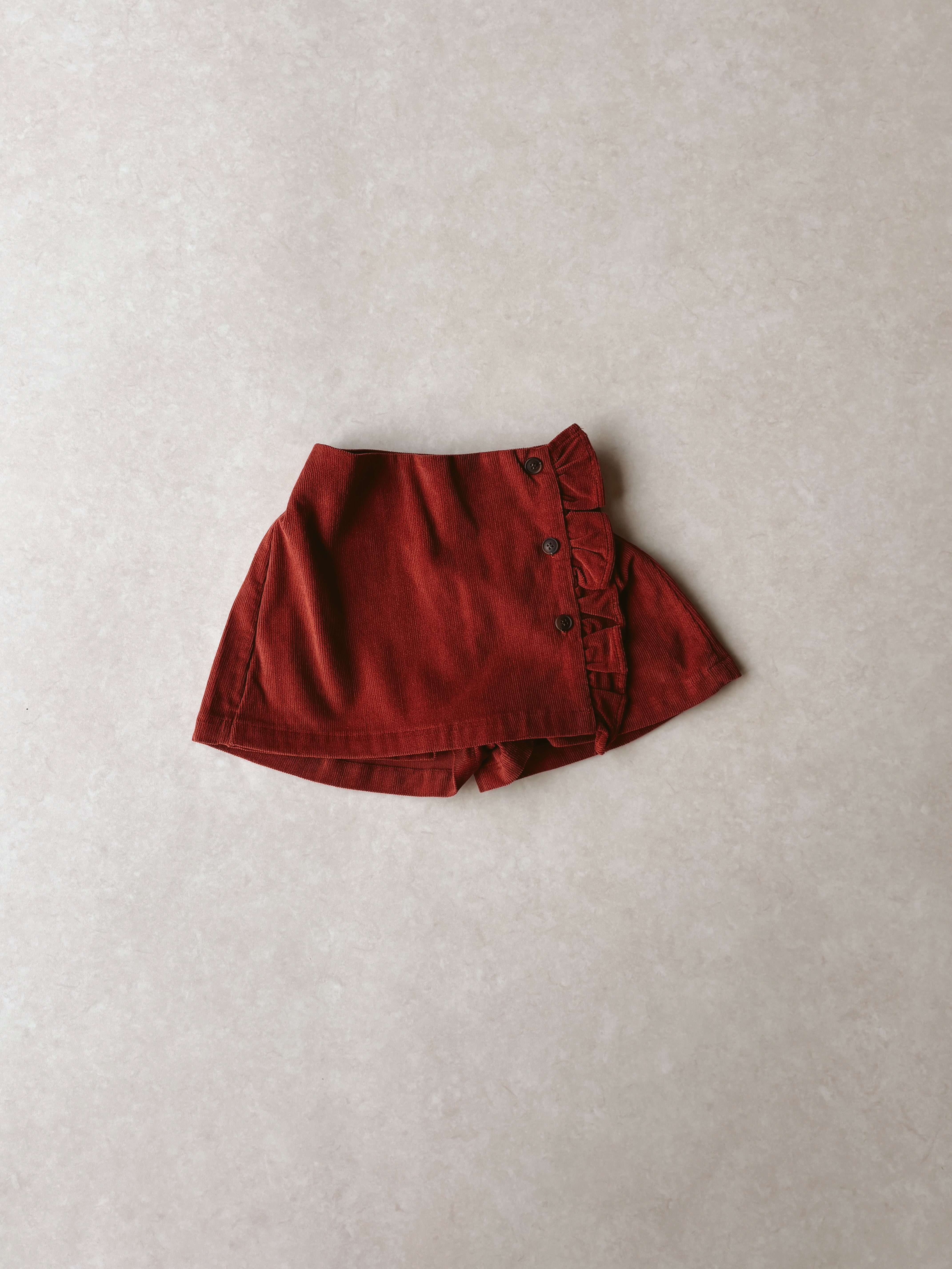 Wine corduroy skirt