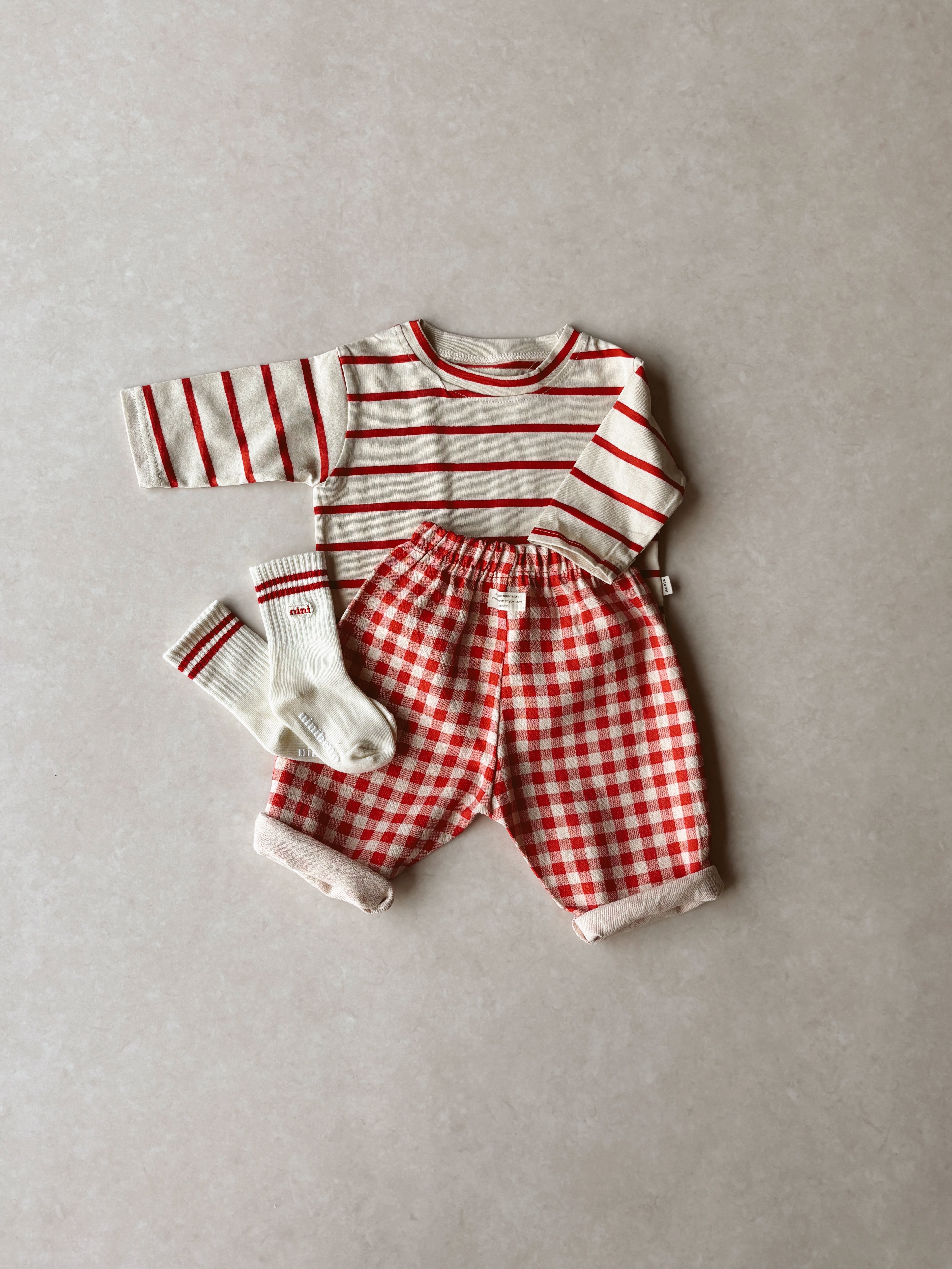 Chino pants - Red check