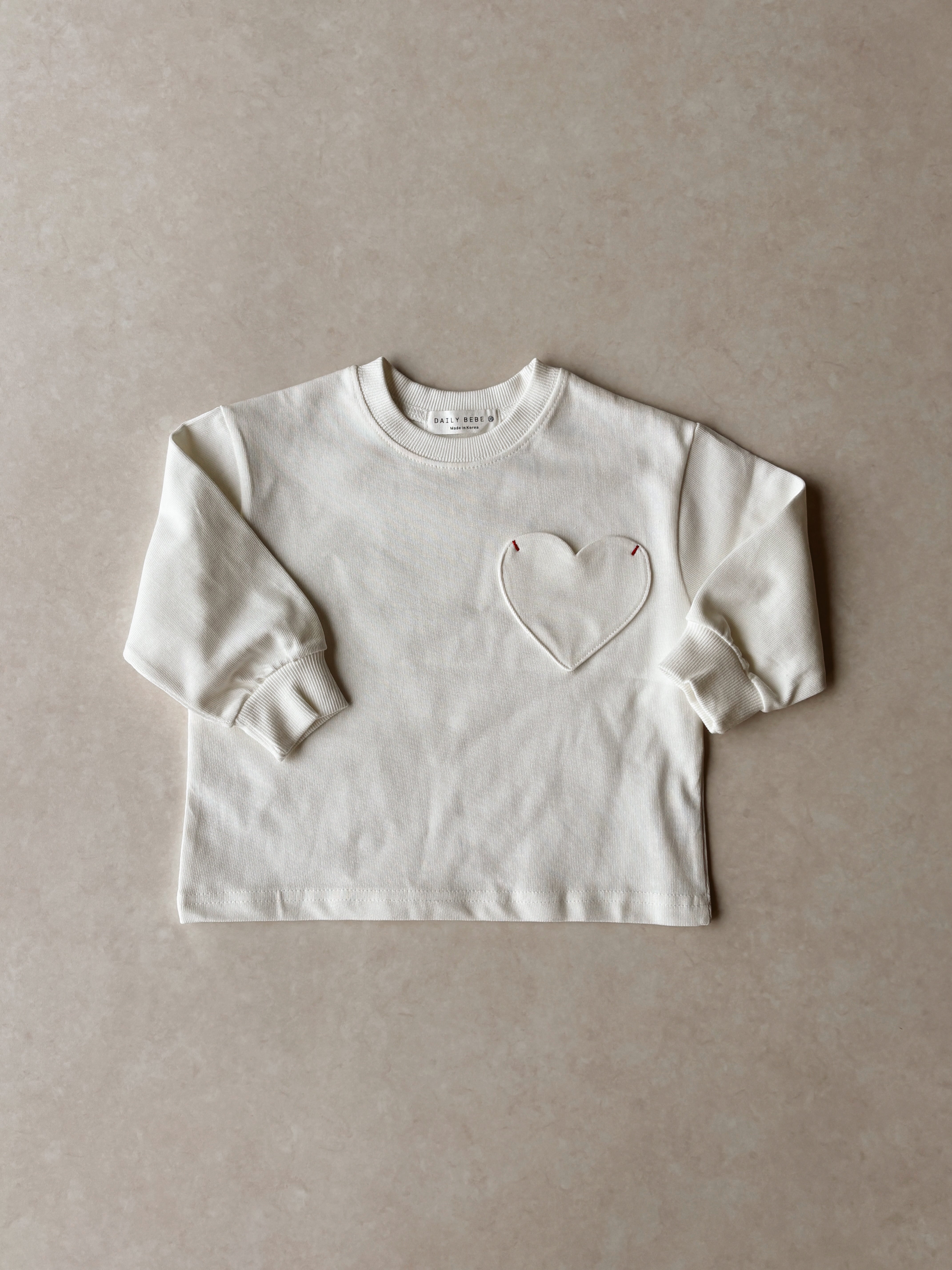 Heart pocket - White