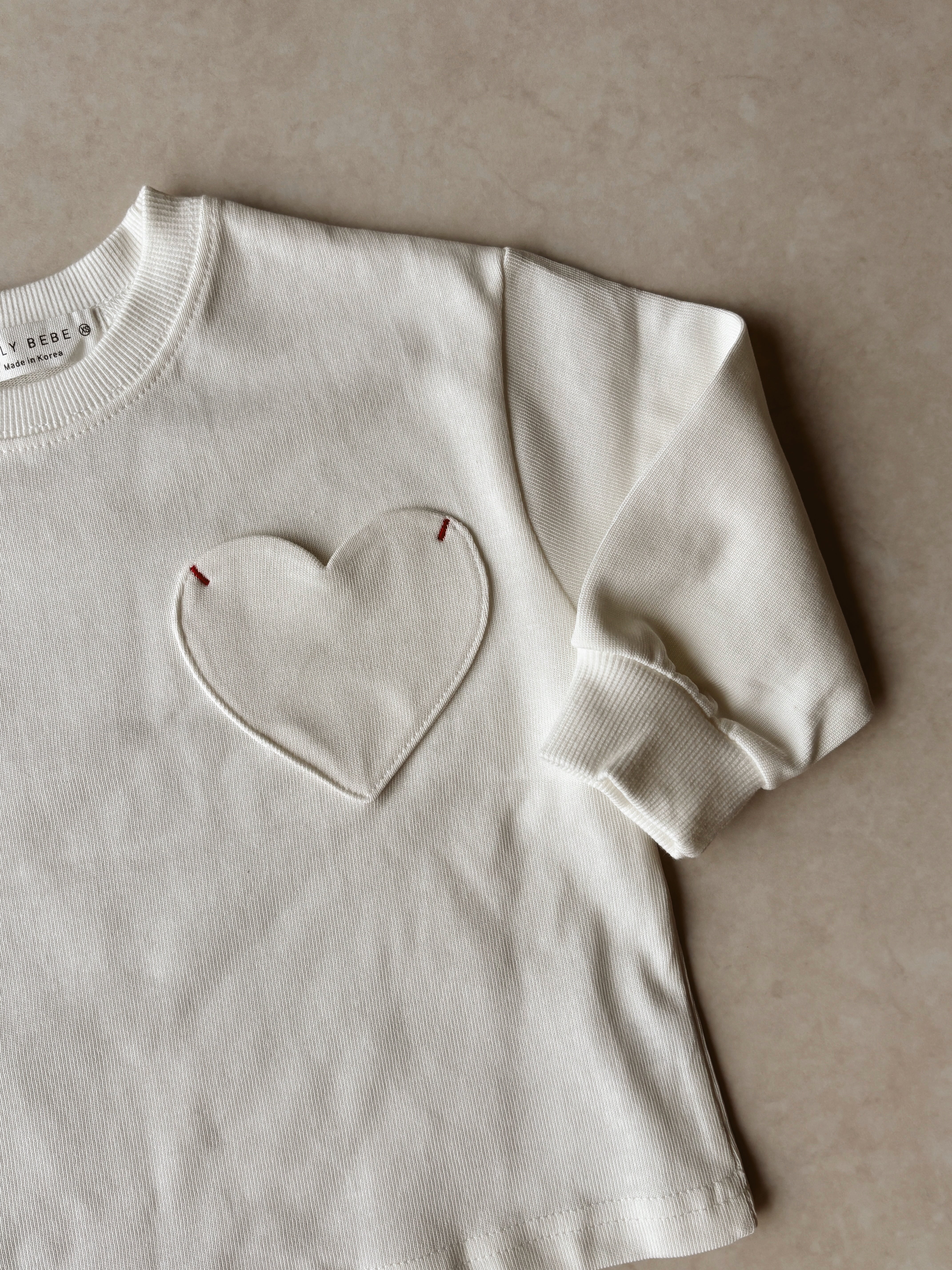 Heart pocket - White