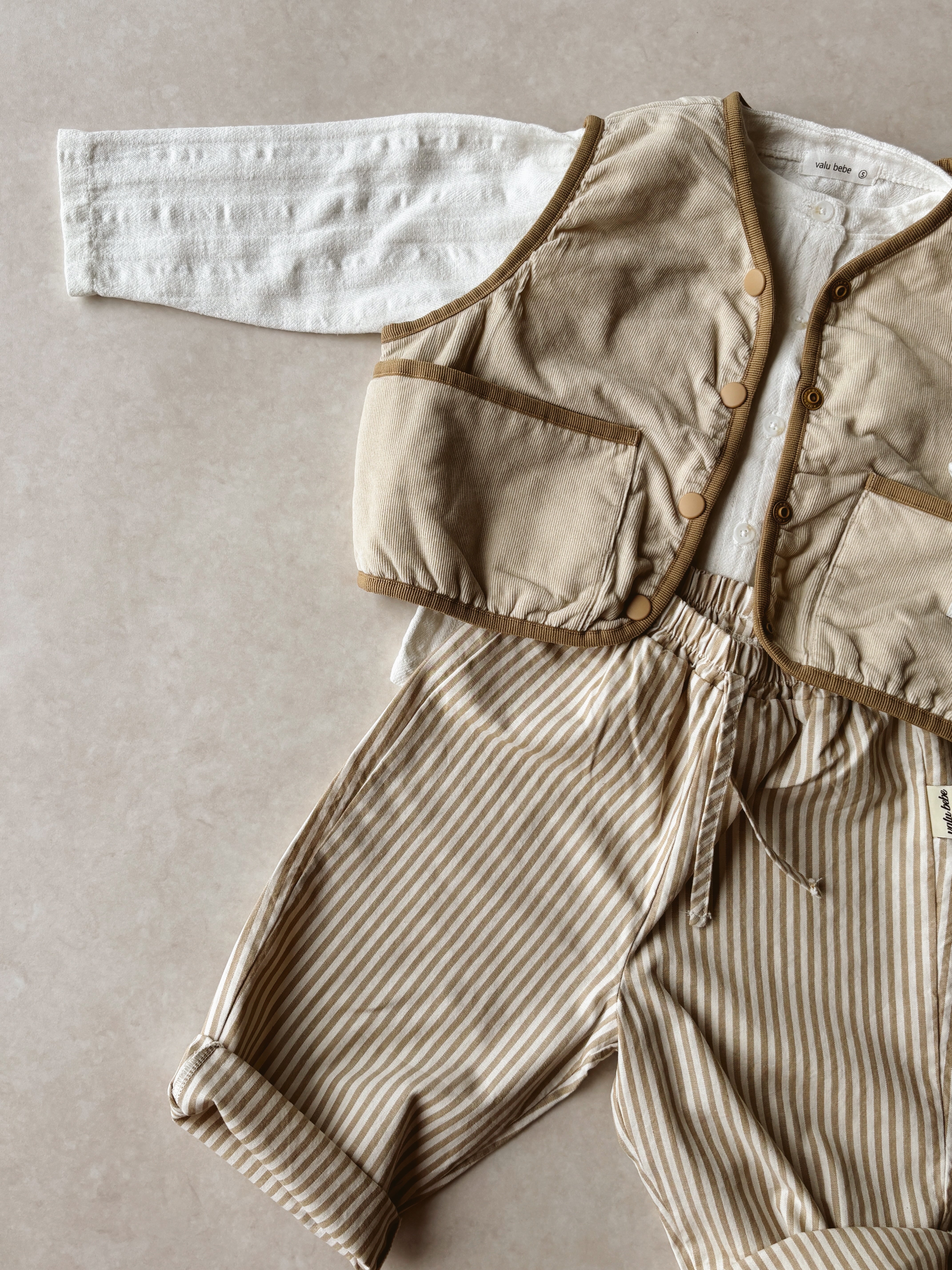Peach quilted vest