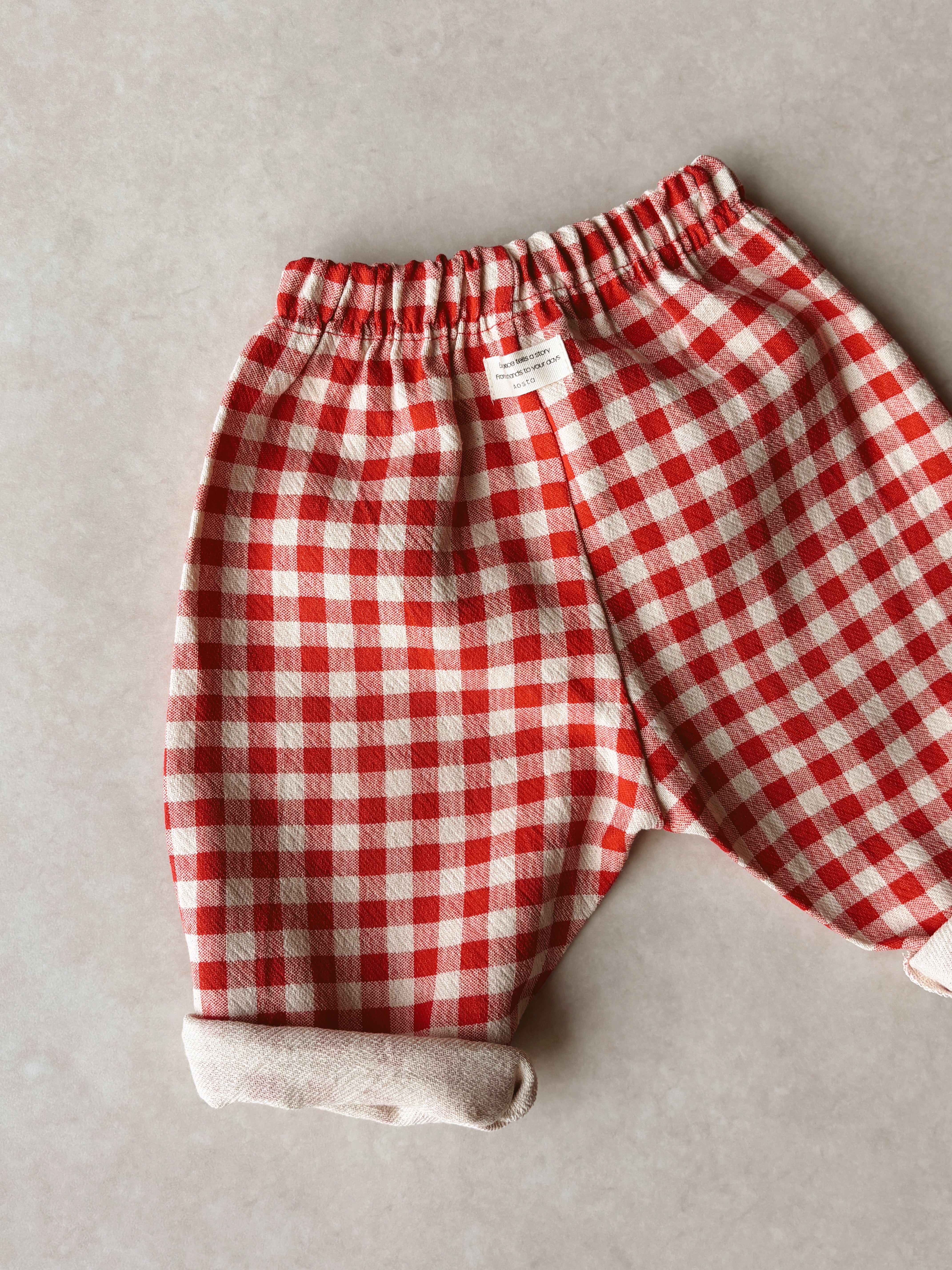Chino pants - Red check