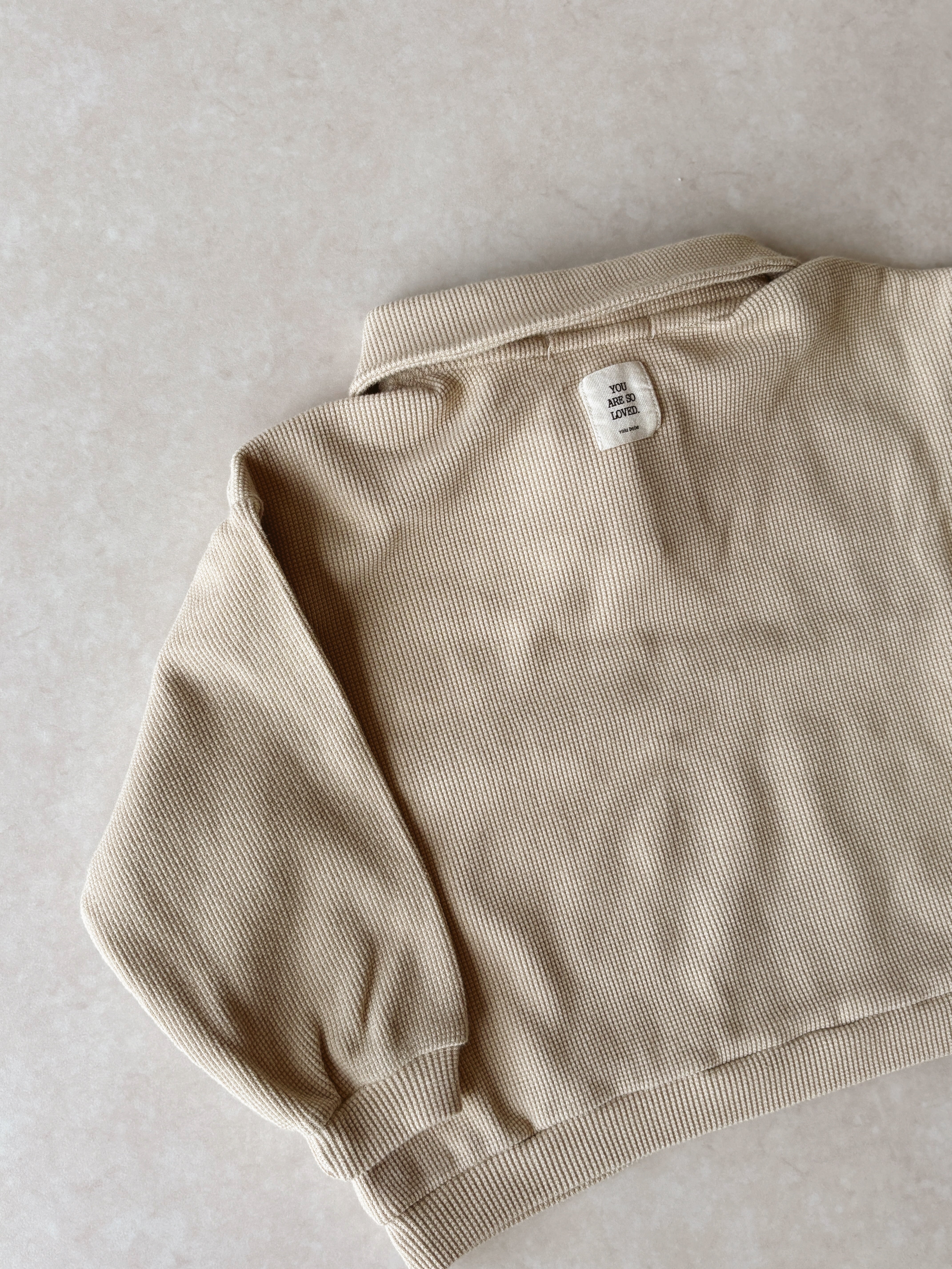 Waffle collar pull - Beige