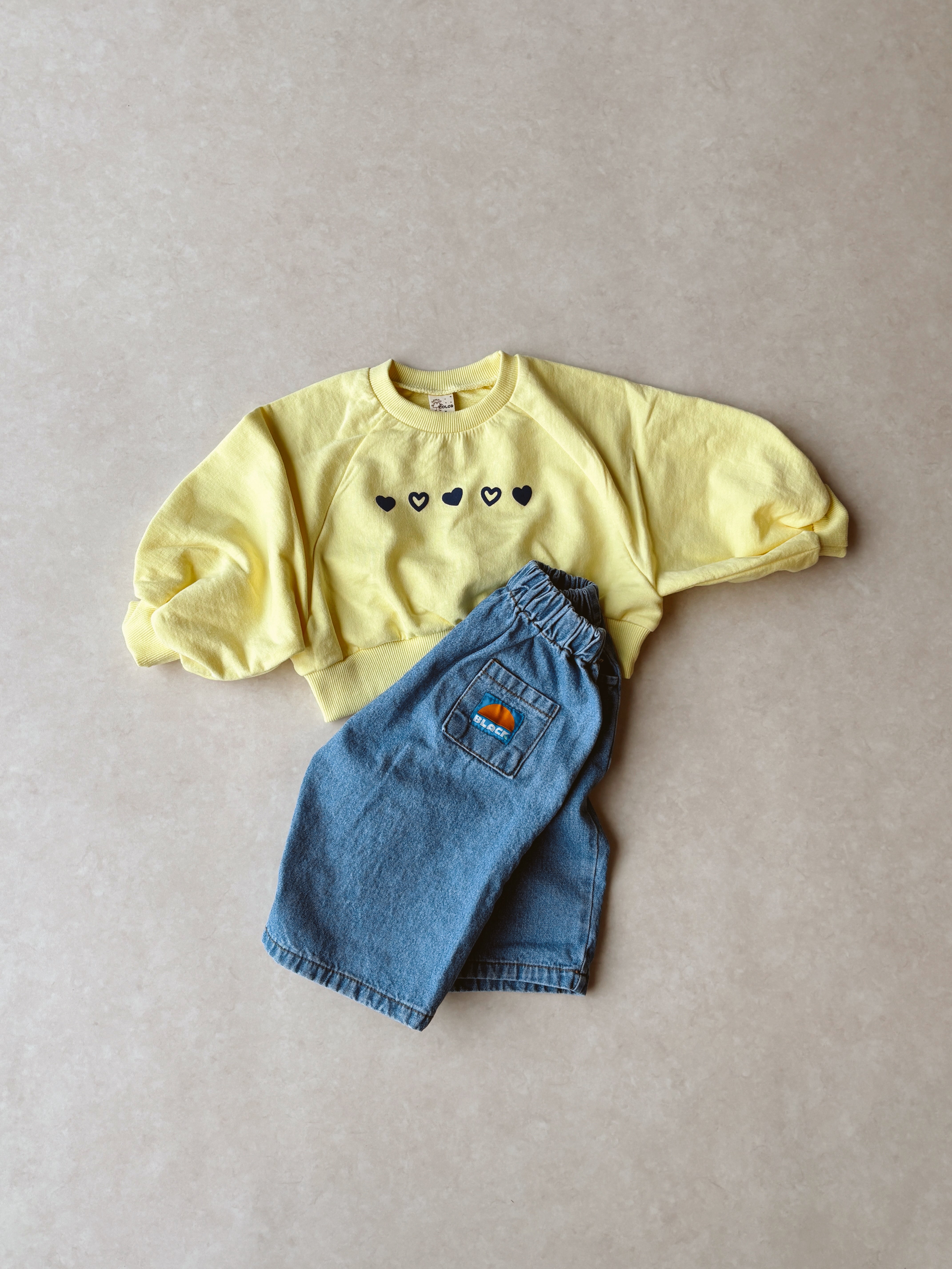 Heart Sweatshirt - Yellow