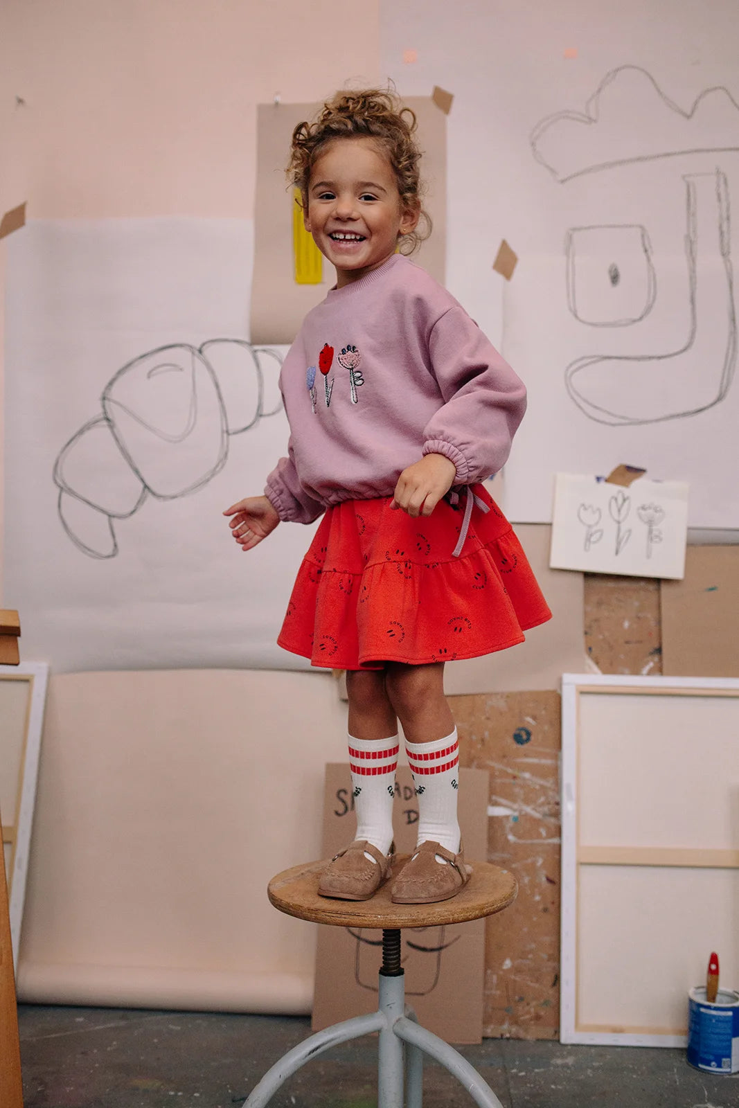 Boxy sweatshirt bows - Sproet & Sprout
