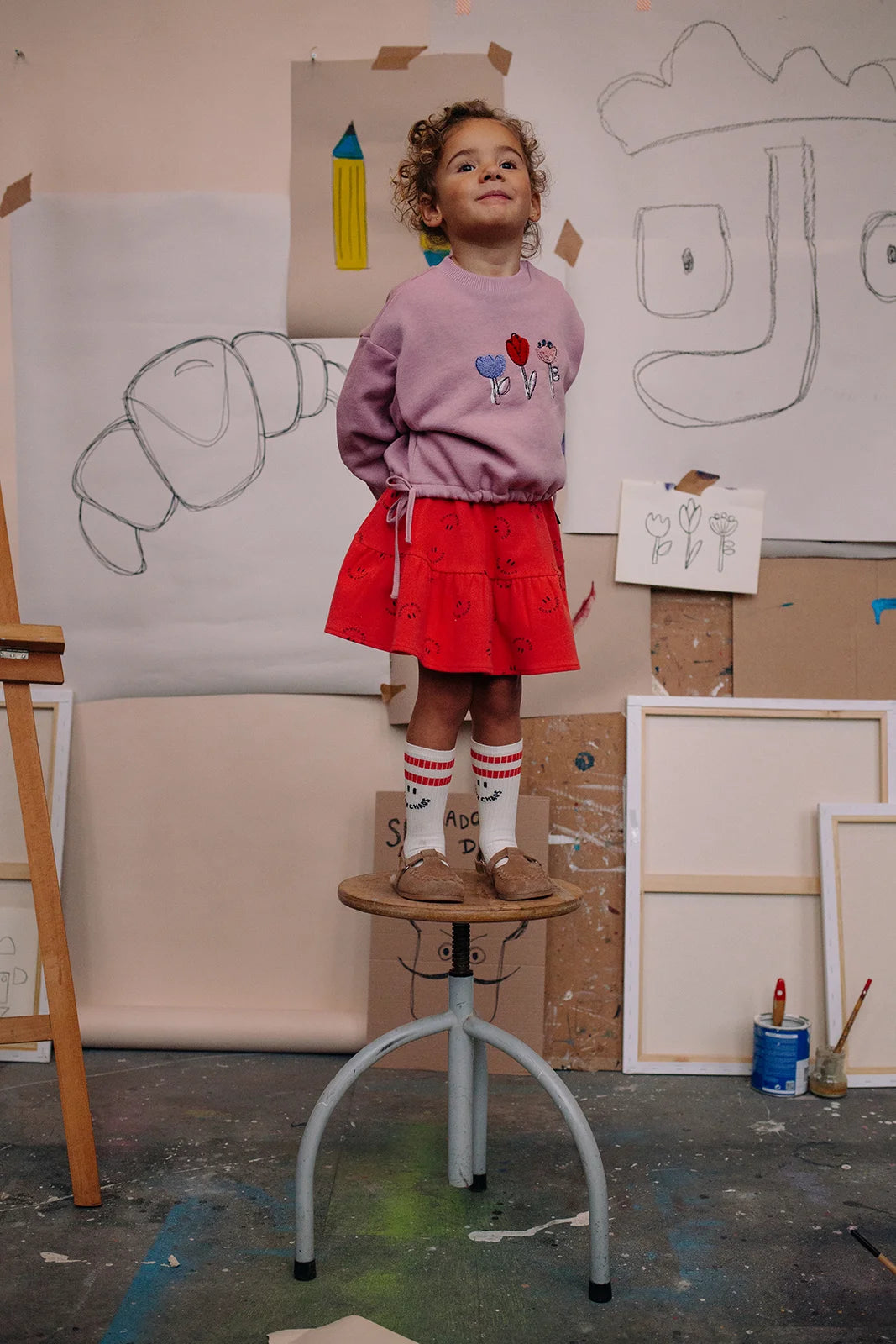 Boxy sweatshirt bows - Sproet & Sprout