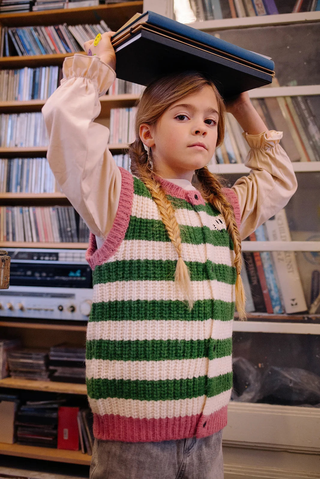 Knitted vest stripes - Sproet & Sprout