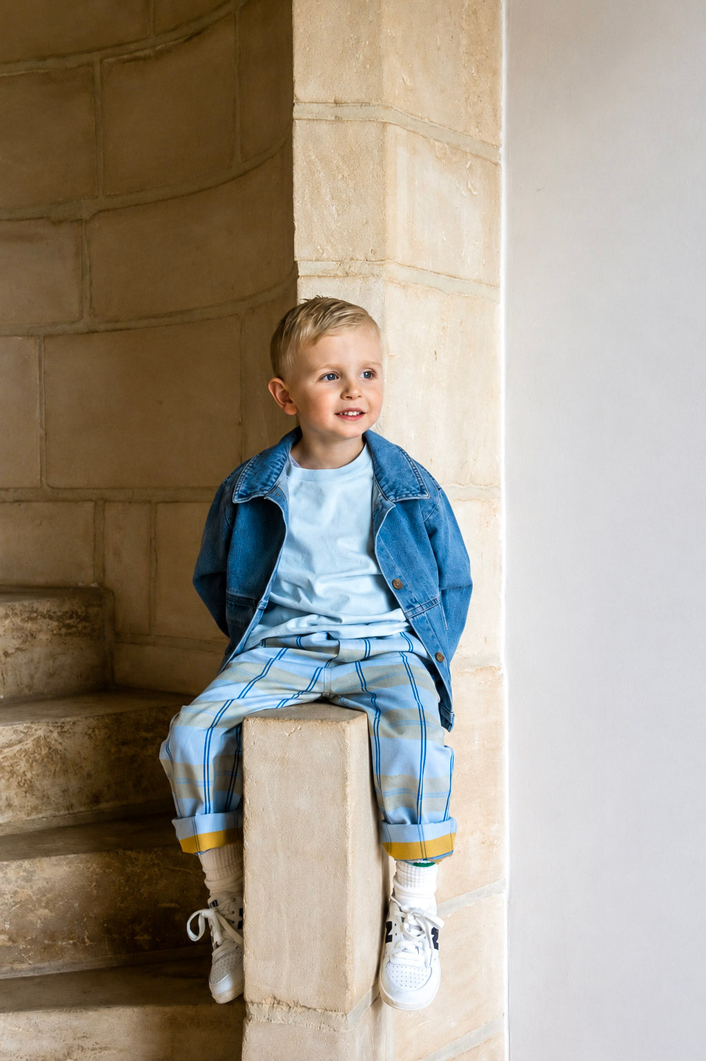 Kick pants Water Blue check - Jenest