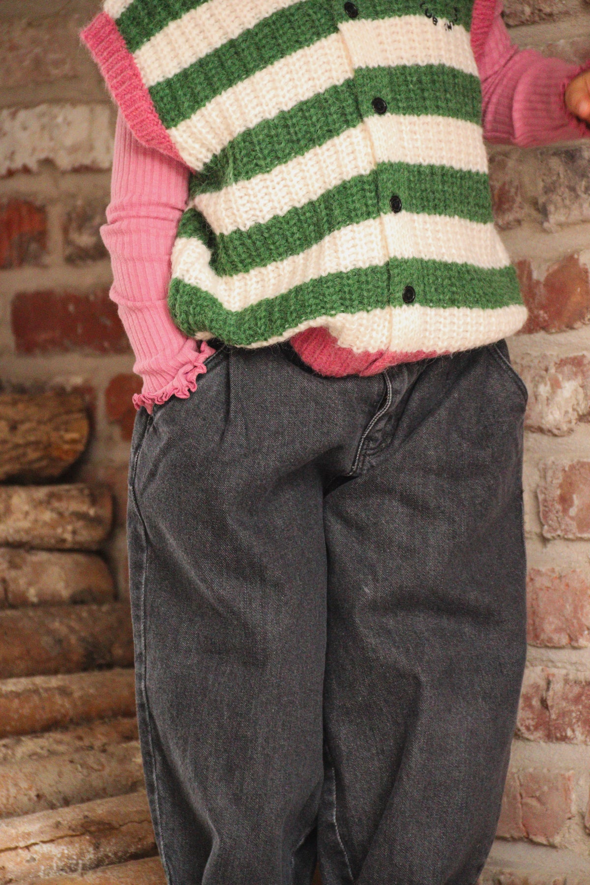 Knitted vest stripes - Sproet & Sprout