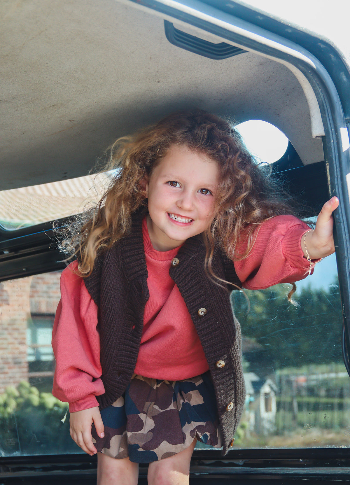 Sweatshirt girls puff sleeves - Sproet & Sprout