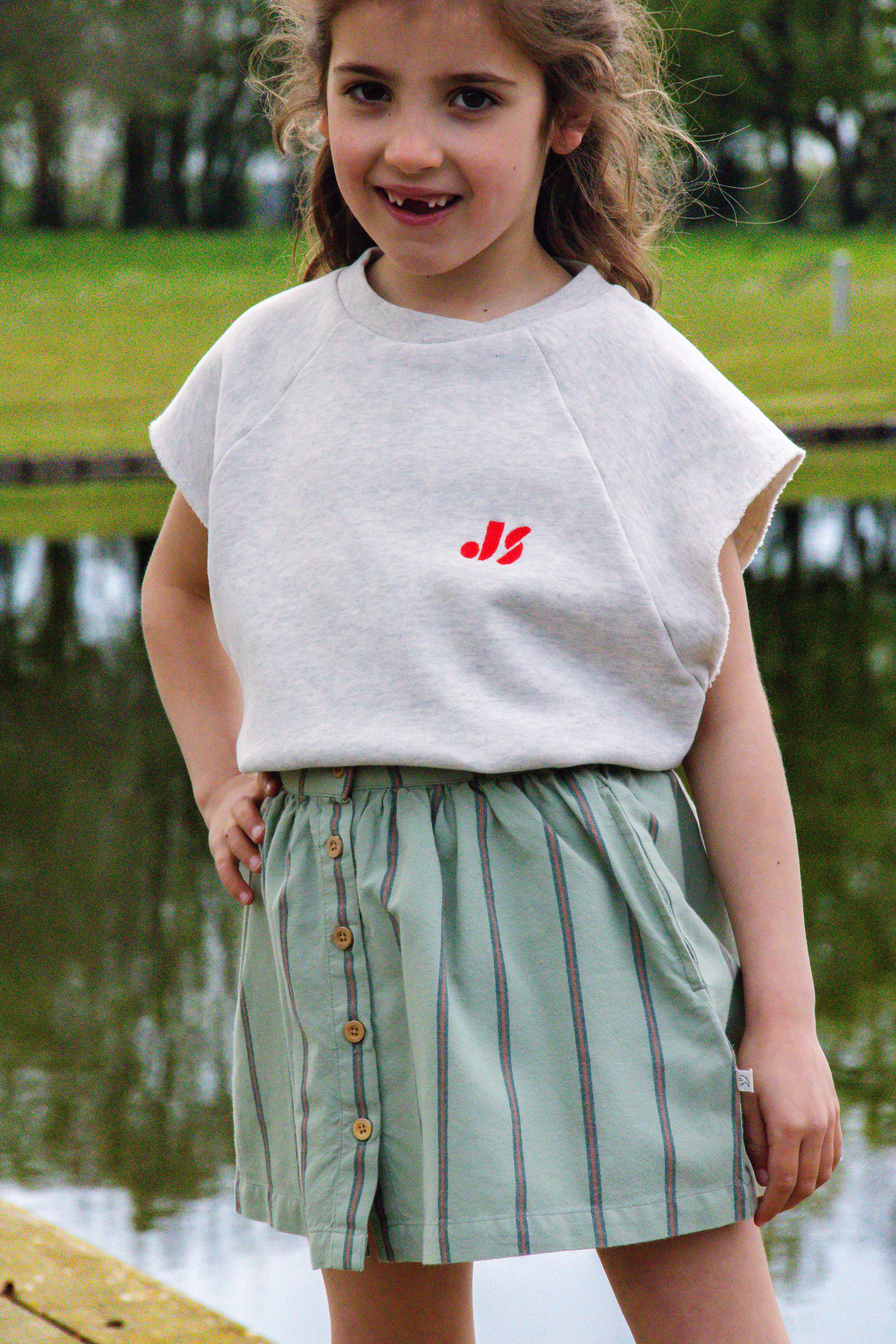 Sasha skirt Green stripe  - Jenest