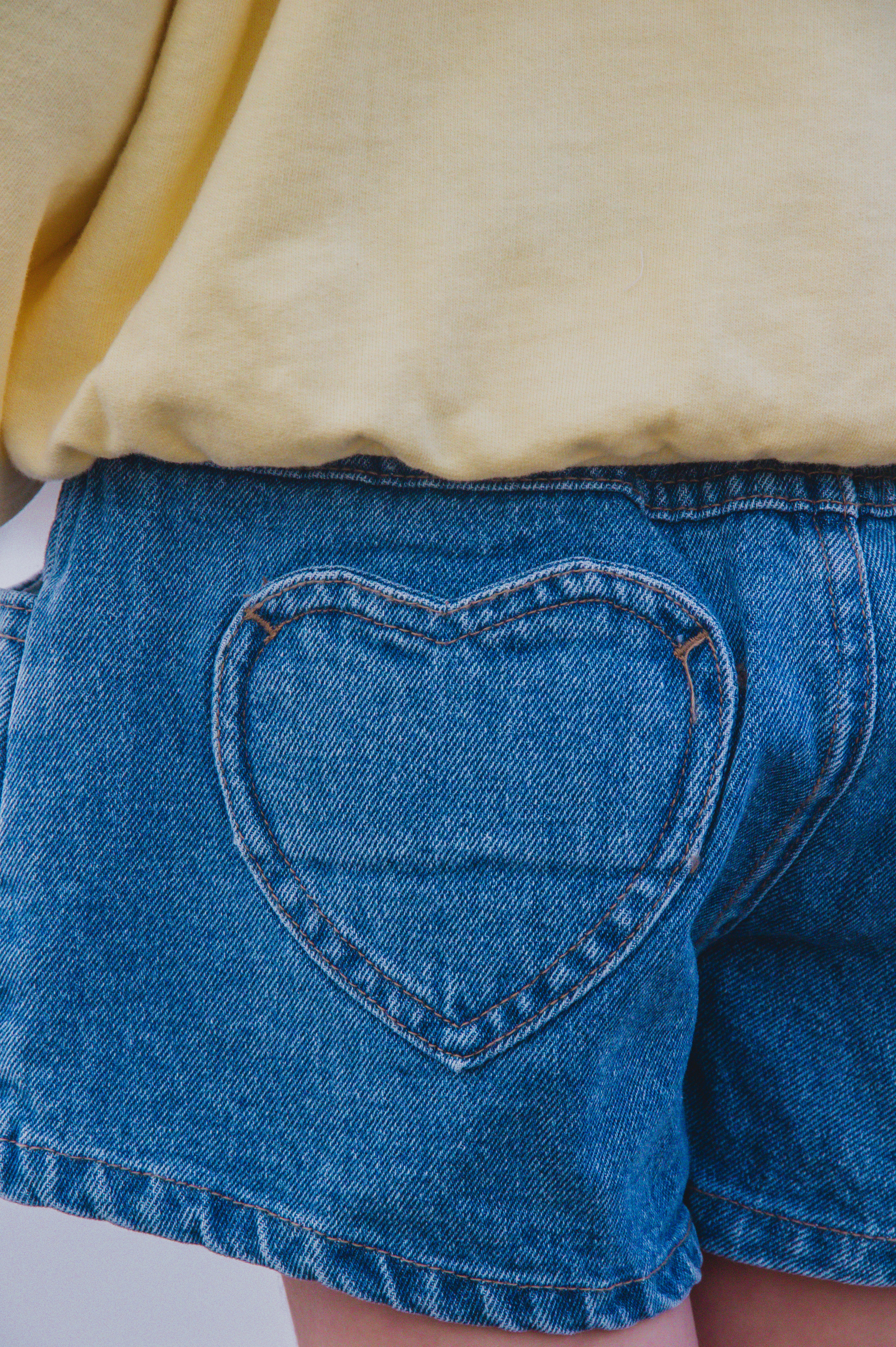 Heart short - Denim
