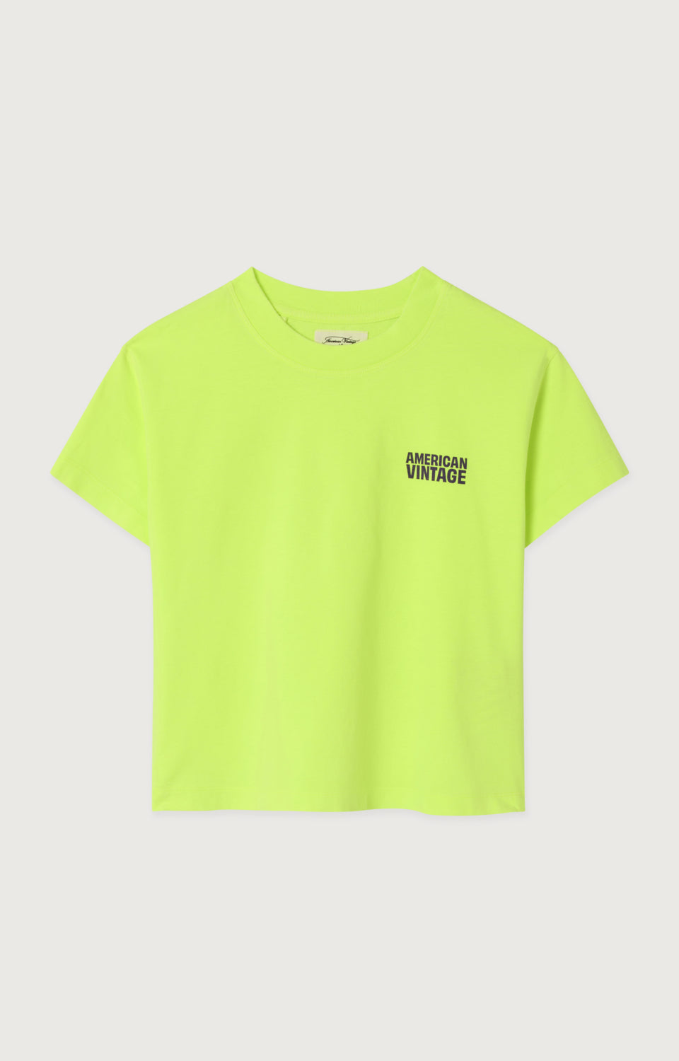 Tshirt Gixy Neon Geel - American vintage