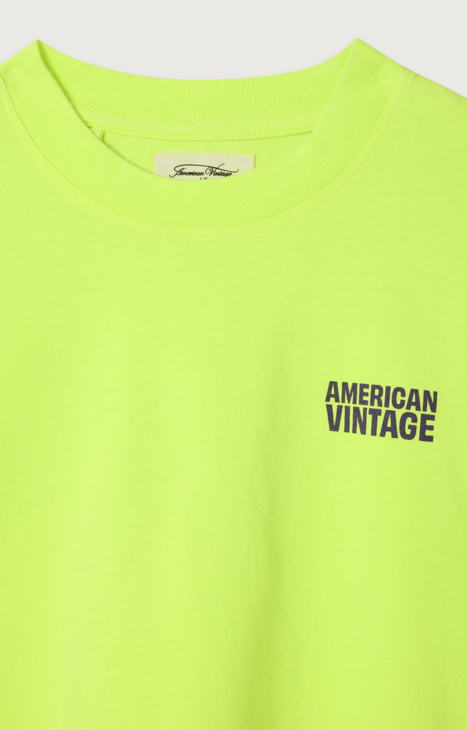 Tshirt Gixy Neon Geel - American vintage