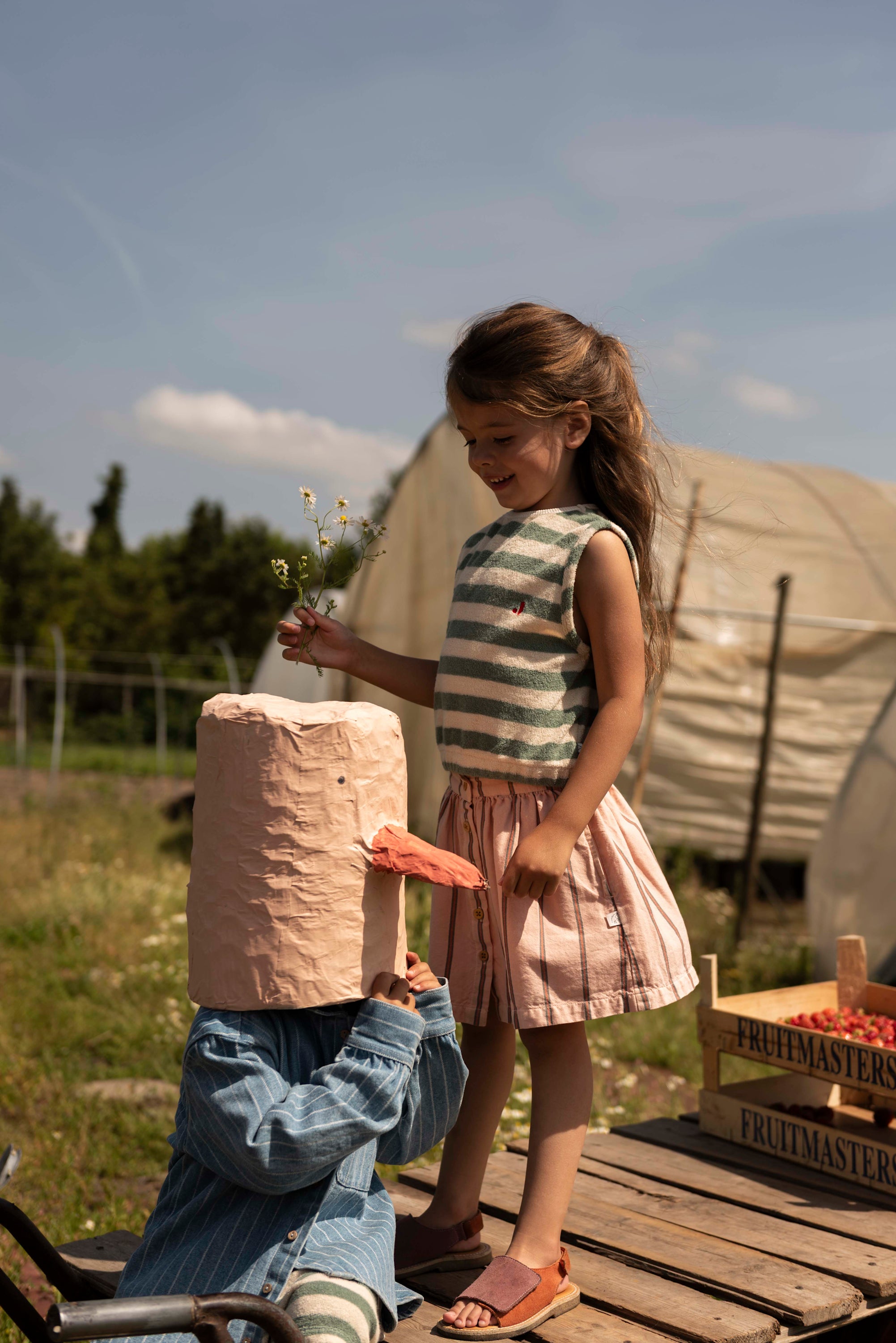 Sasha skirt Rose stripe - Jenest