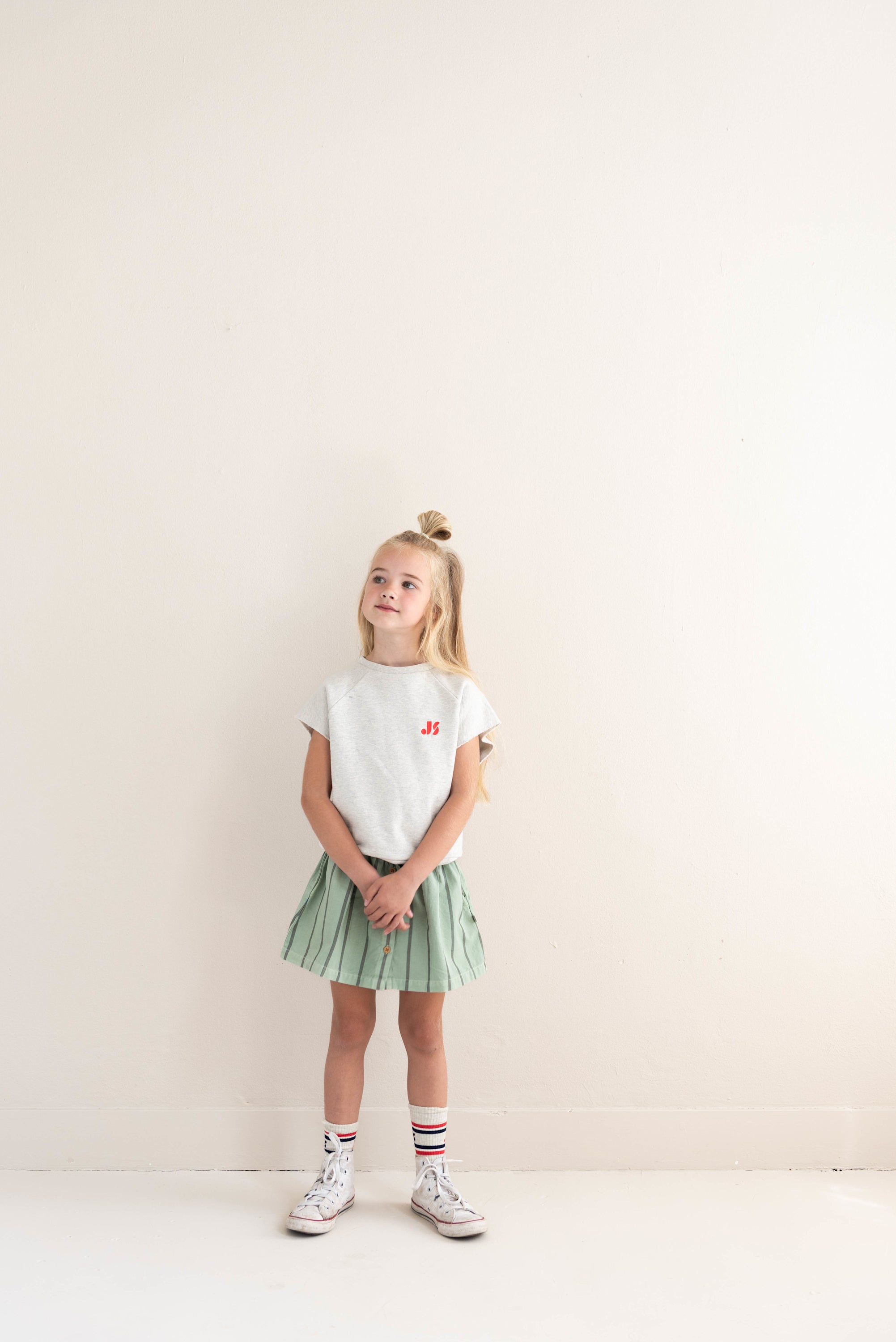 Sasha skirt Green stripe  - Jenest