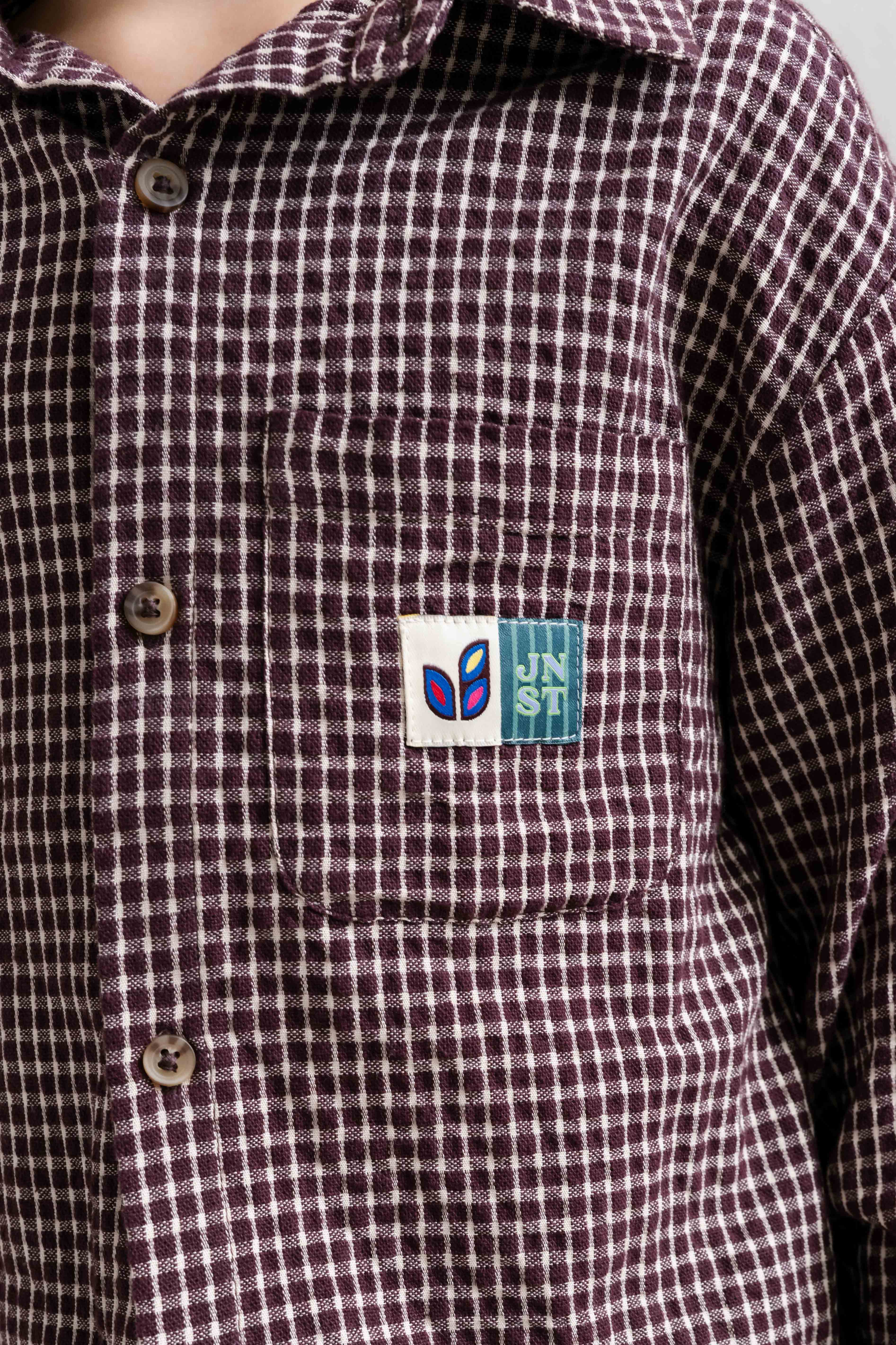 Scott shirt Cherry Bordeaux Vintage Rose - Jenest