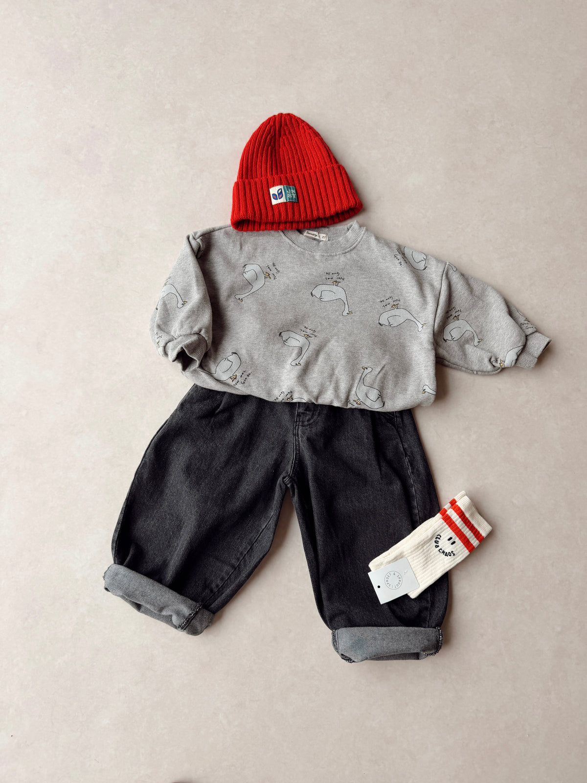 Duck all-over sweater