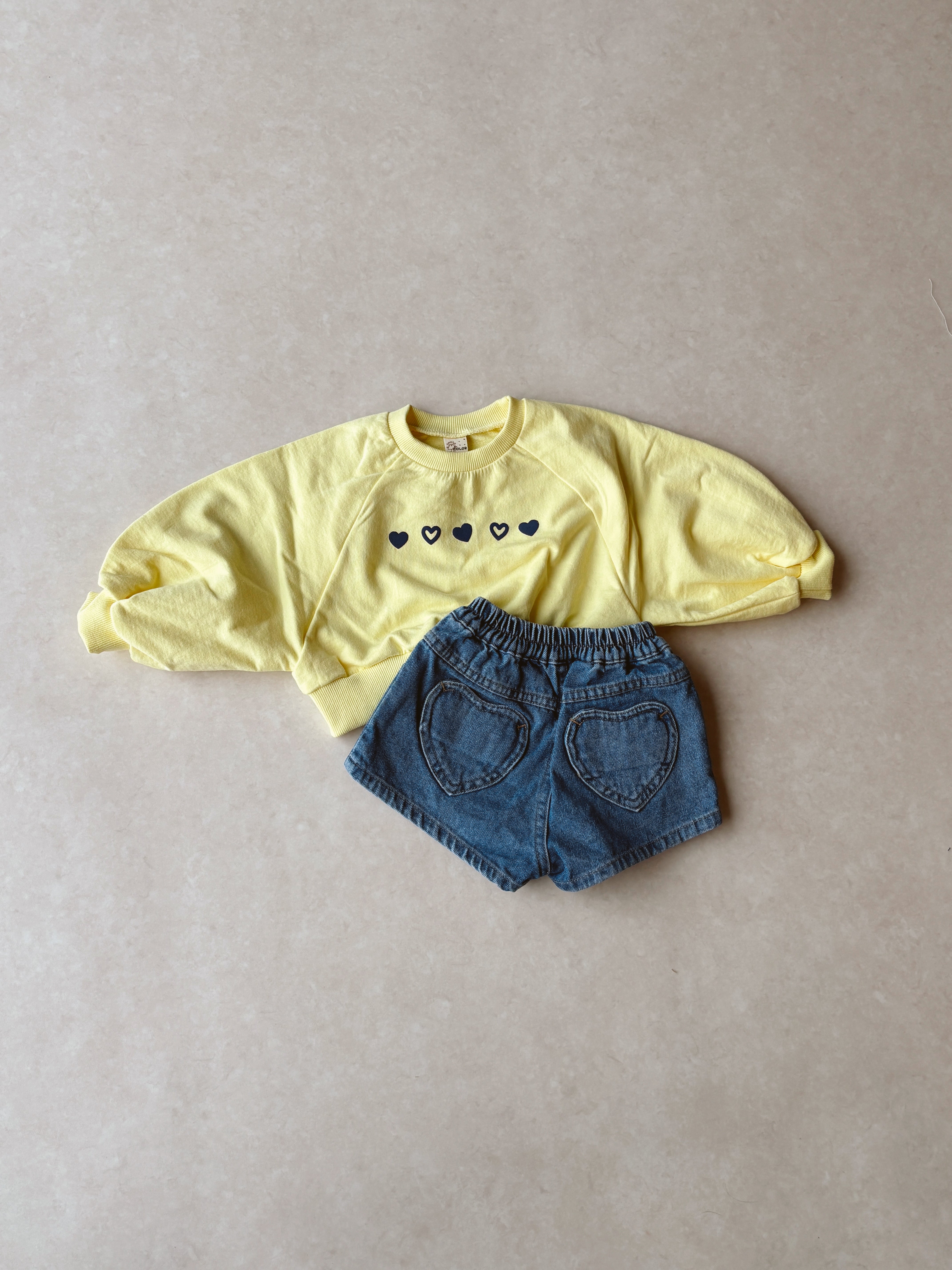 Heart Sweatshirt - Yellow