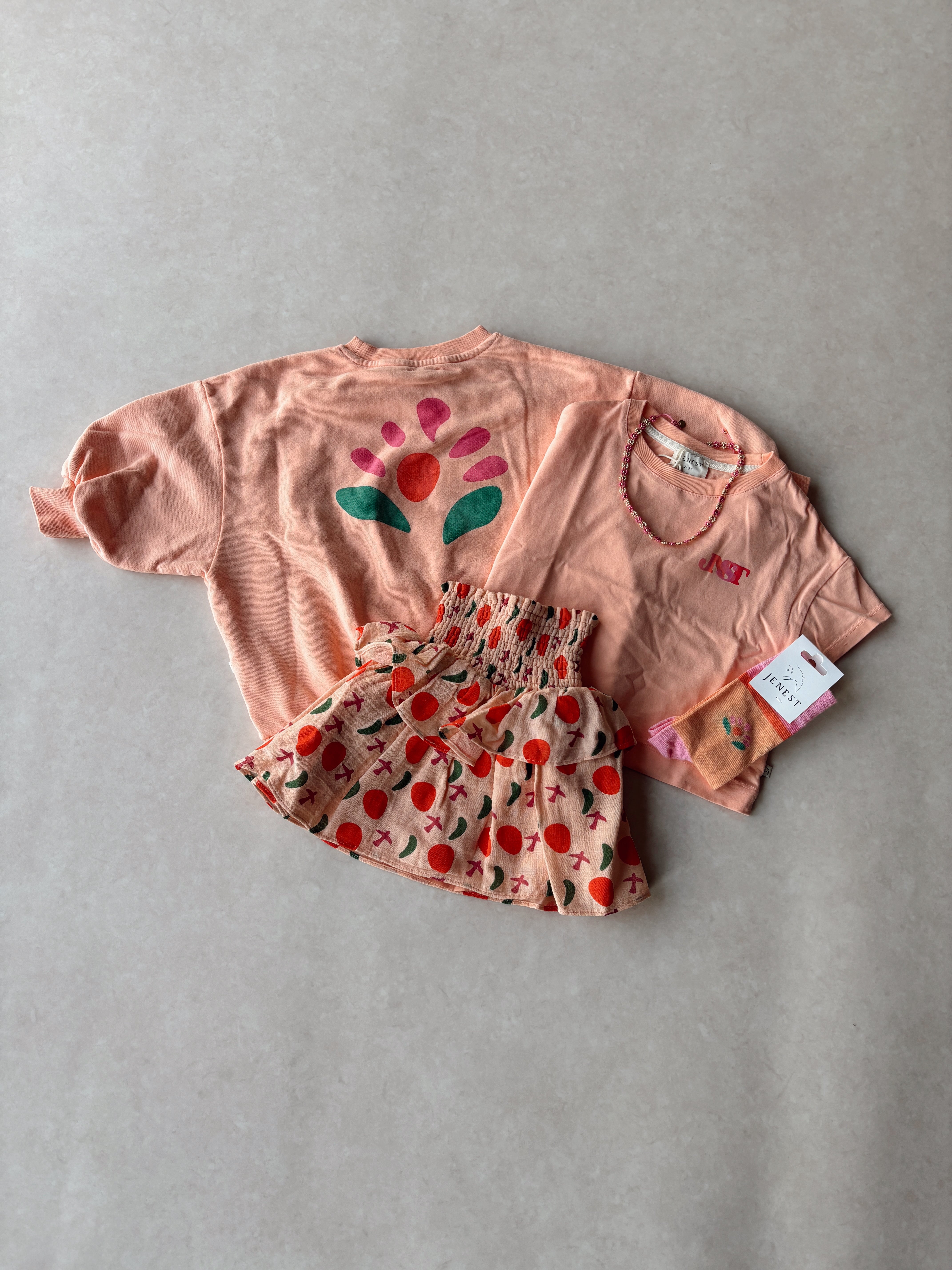 Livia Tshirt Peach Orange - Jenest