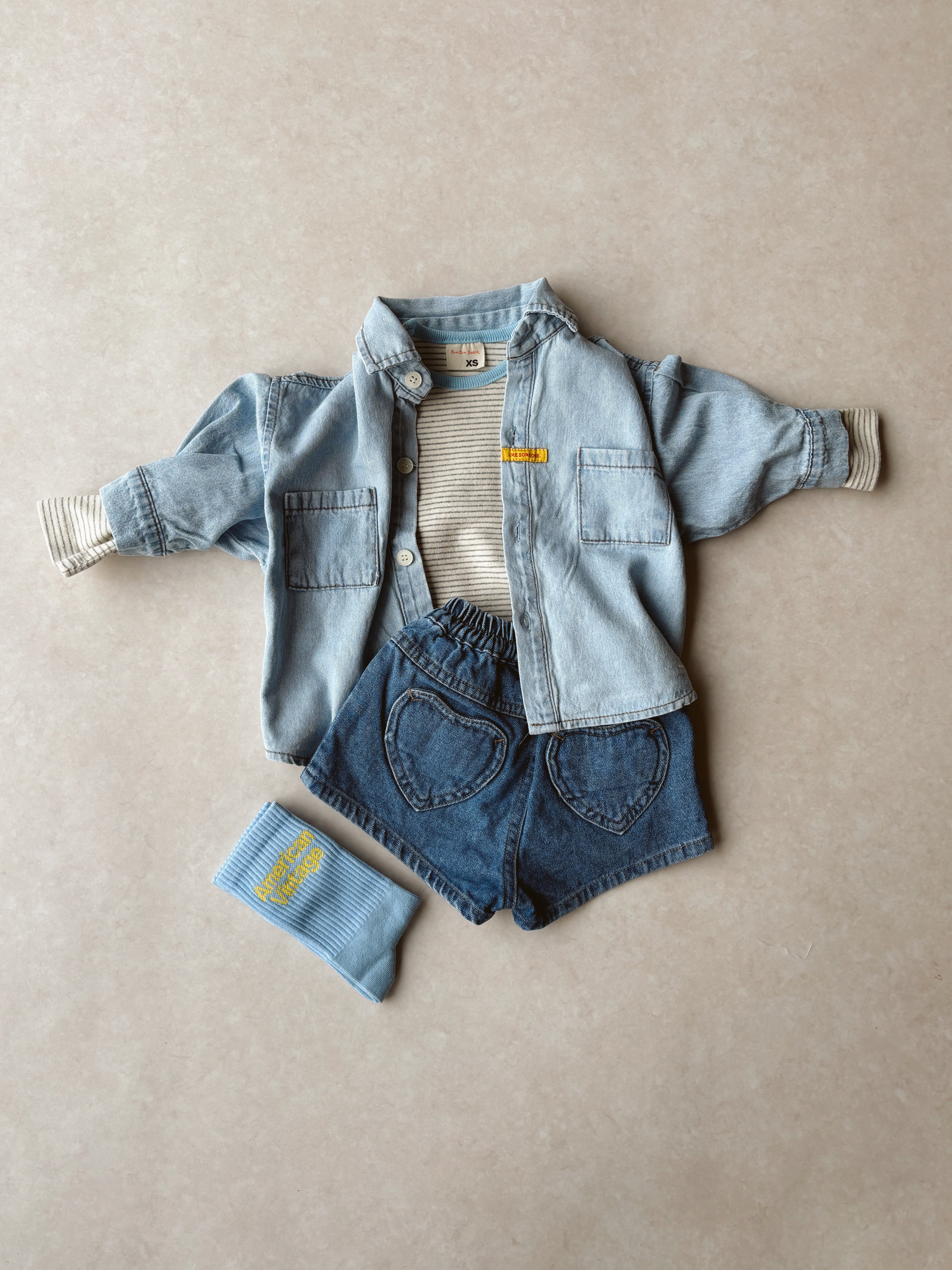 Spring ringer tee - Sky