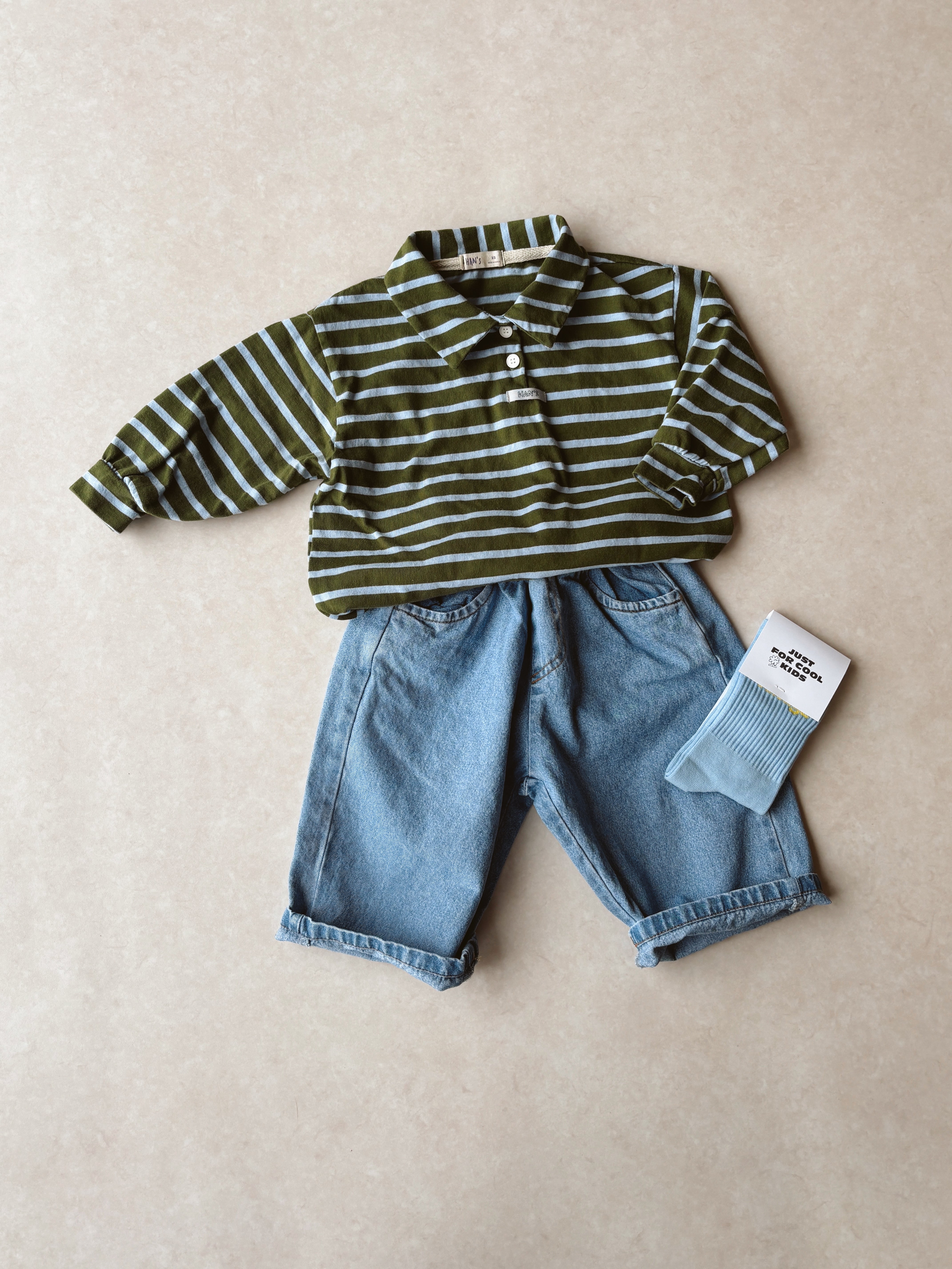 Rich collar tee - Olive