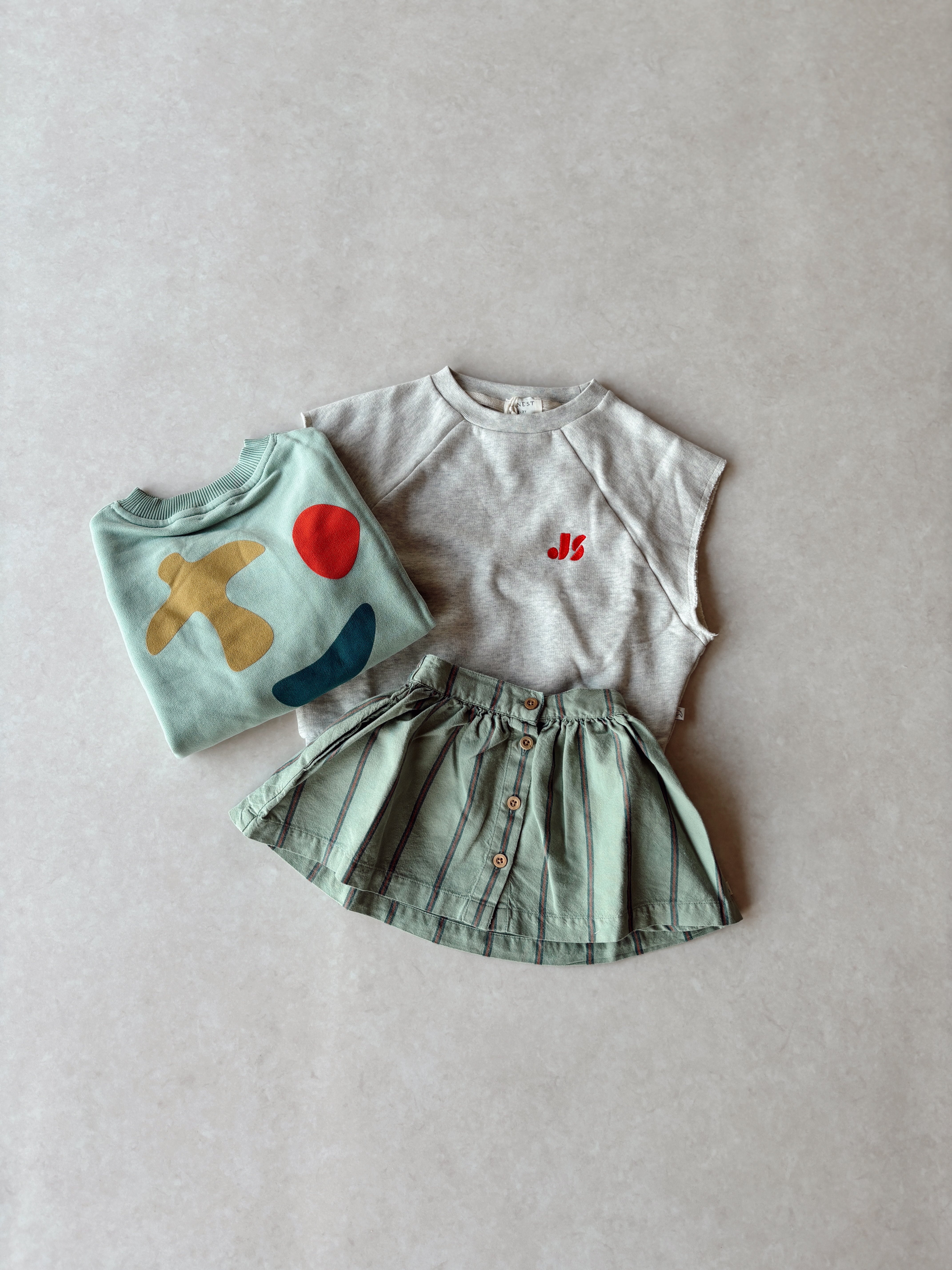 Sasha skirt Green stripe  - Jenest