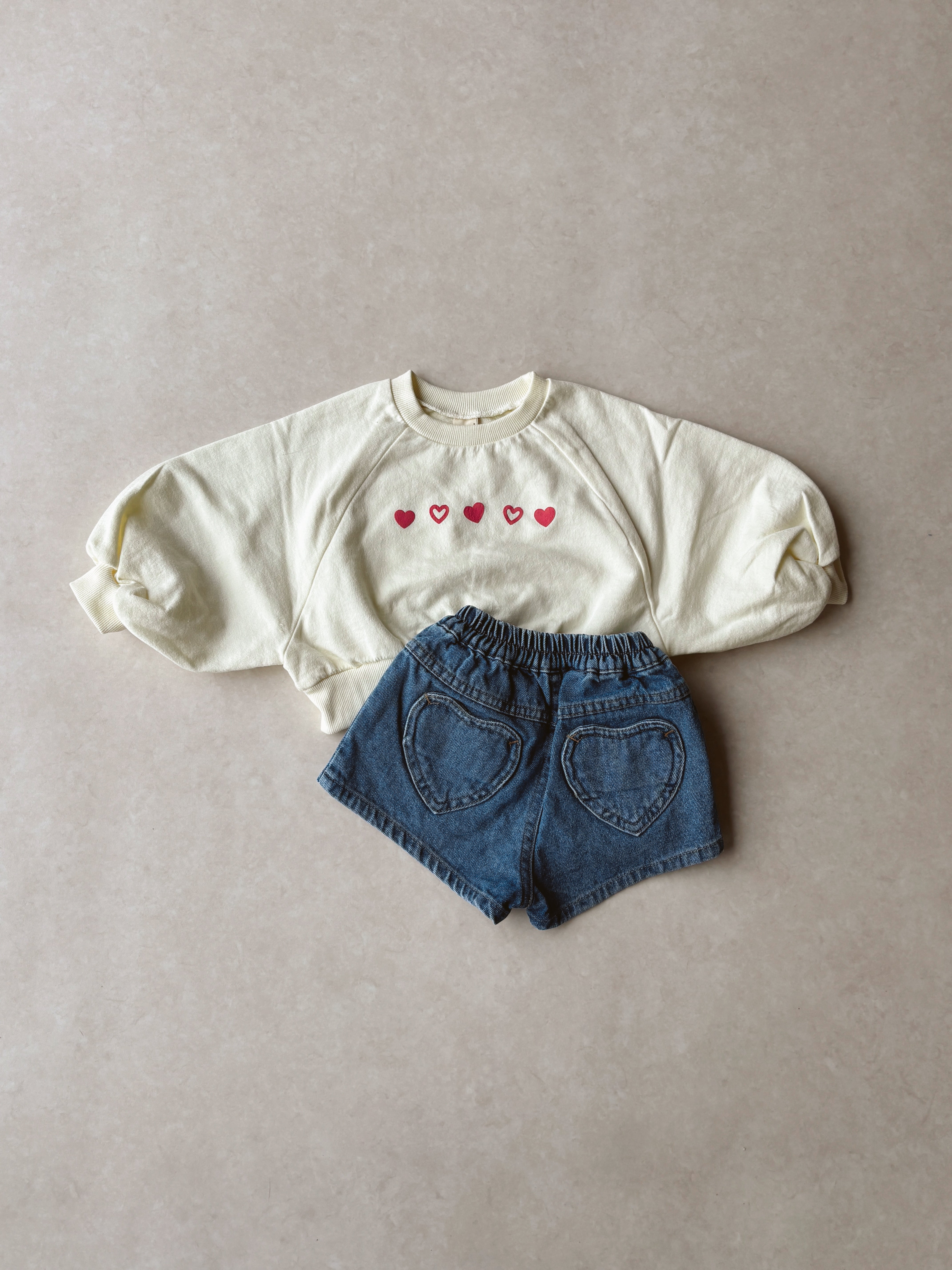 Heart short - Denim