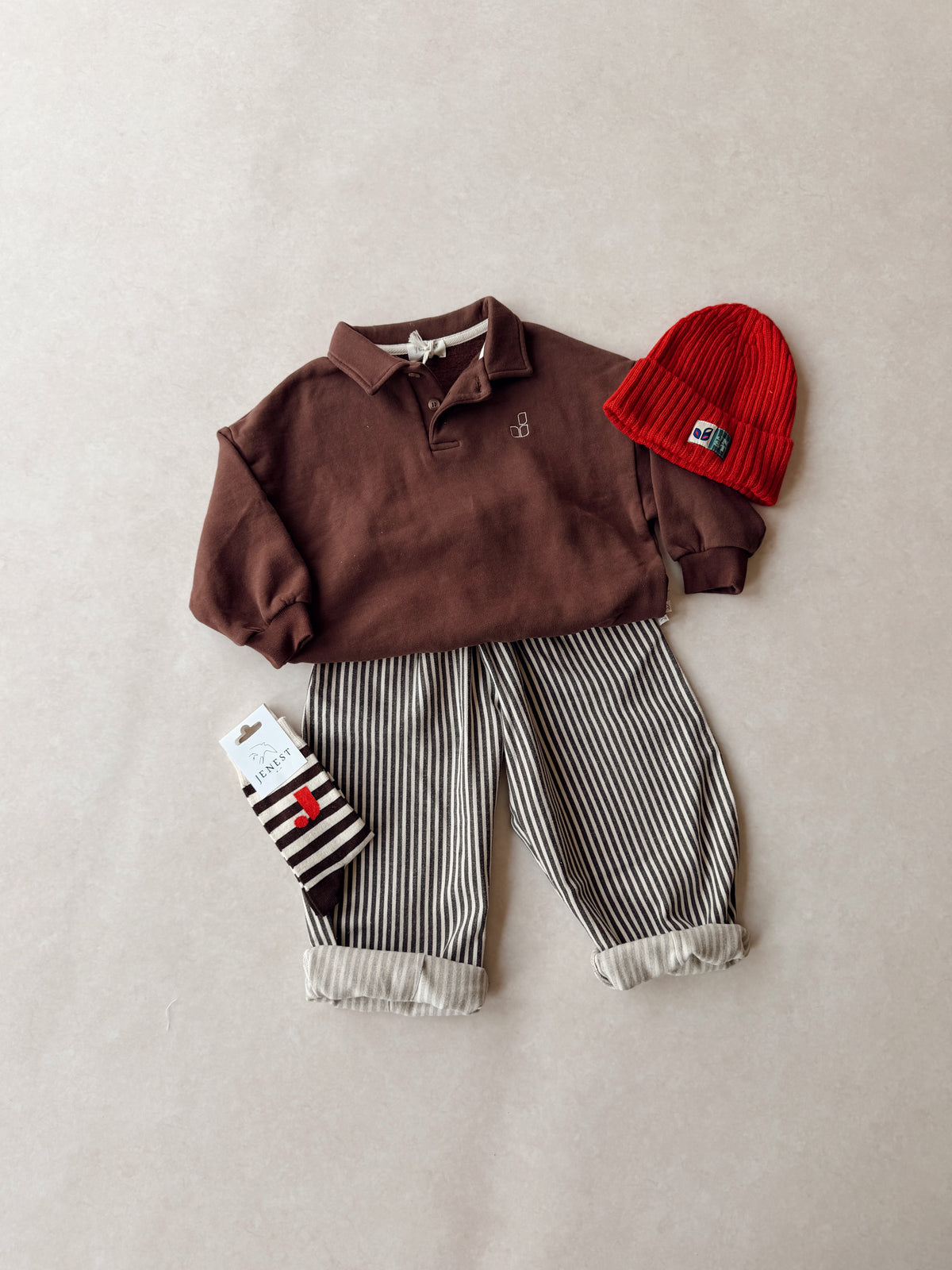 Mo pants Chalk Bordeaux - Jenest