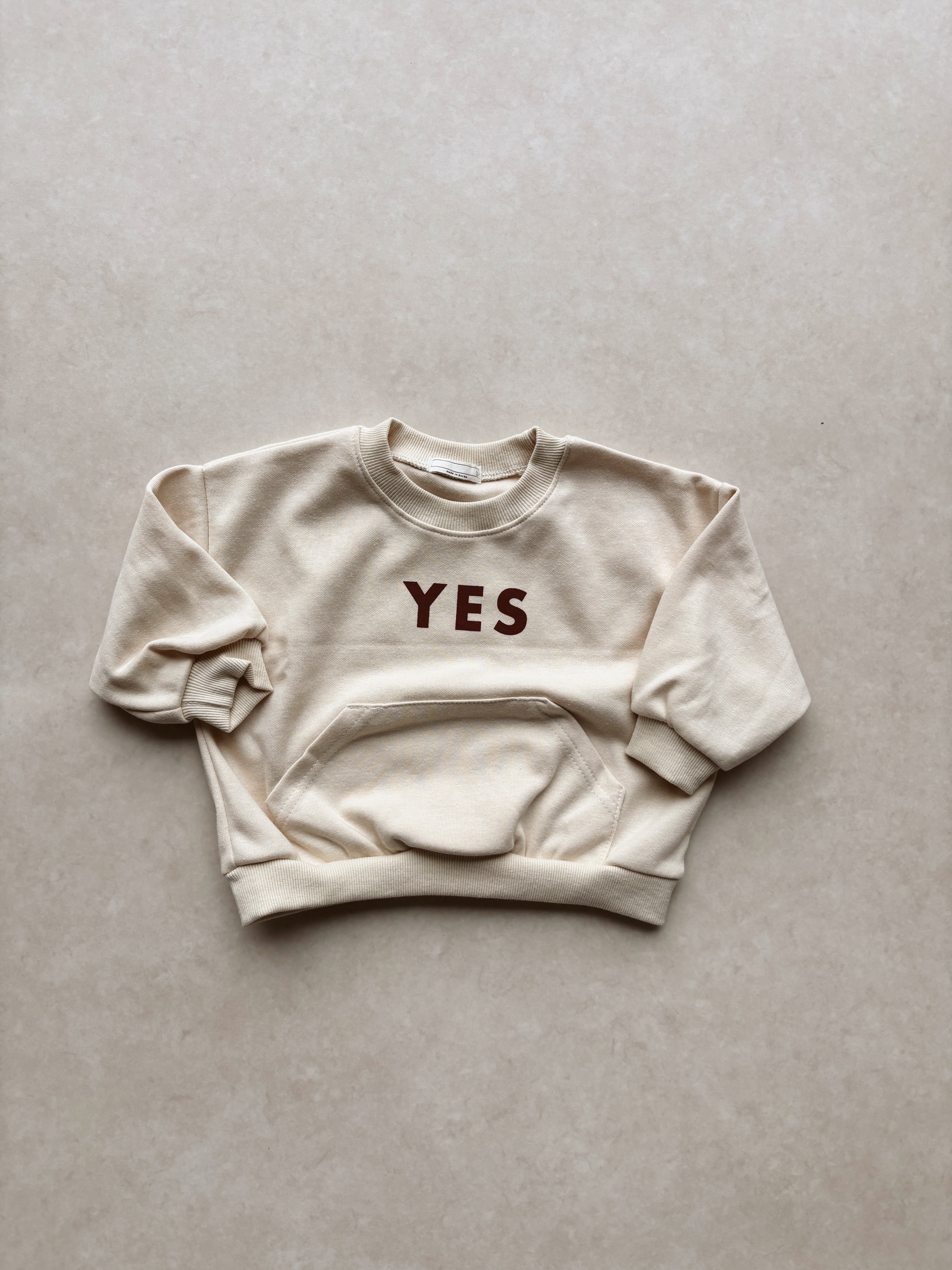 Yes sweatshirt - Cream