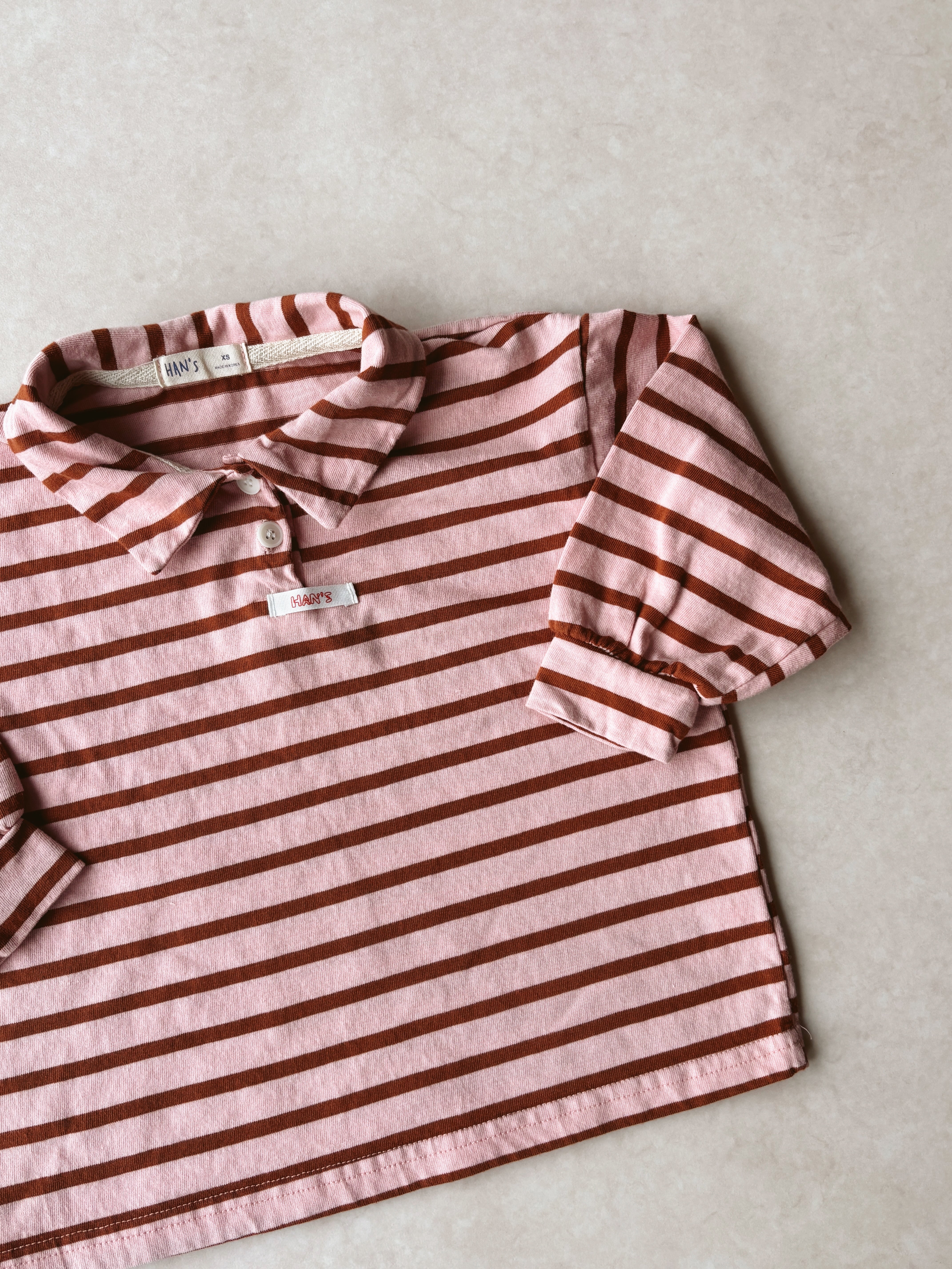 Rich collar tee - Pink