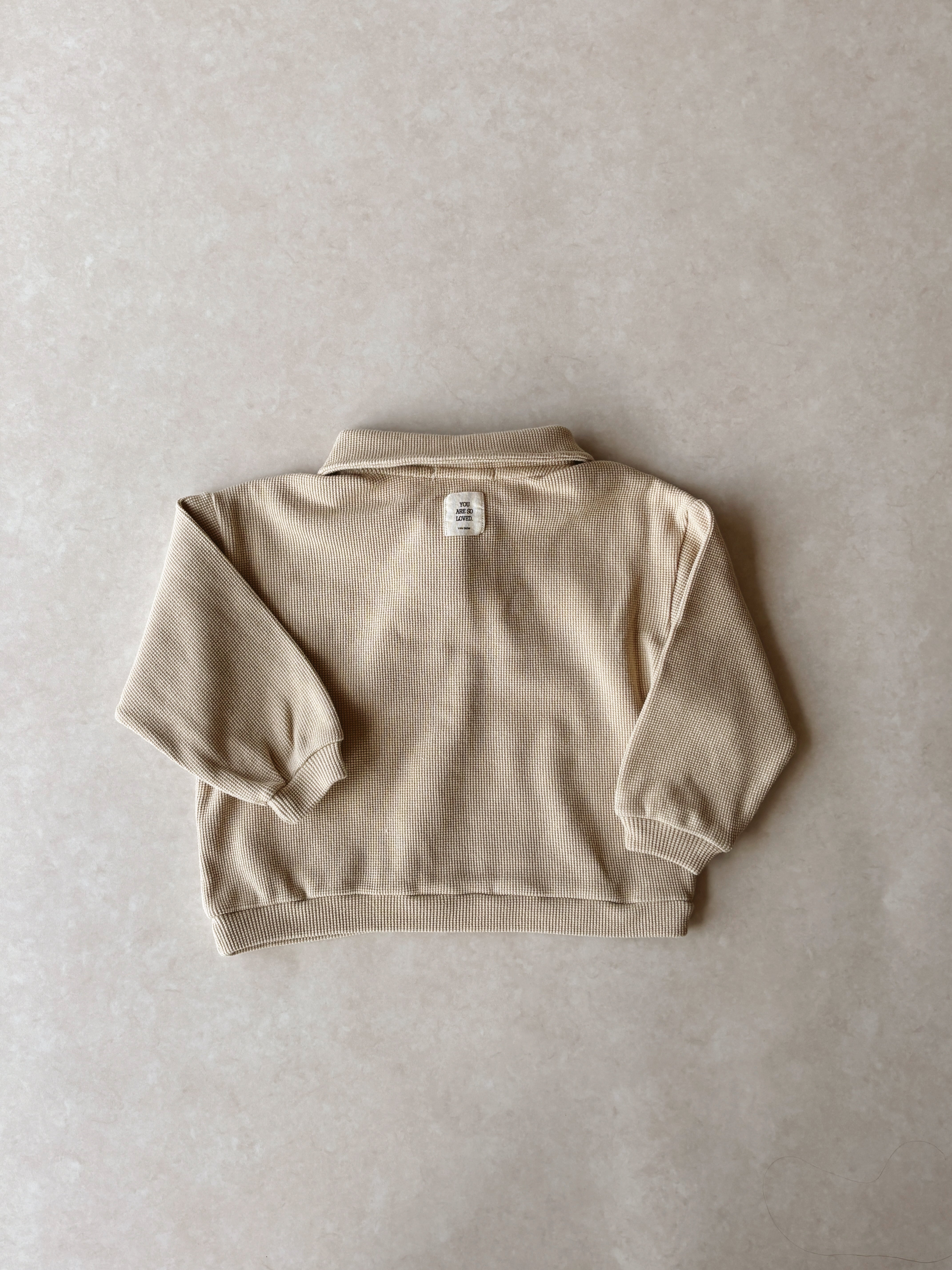 Waffle collar pull - Beige