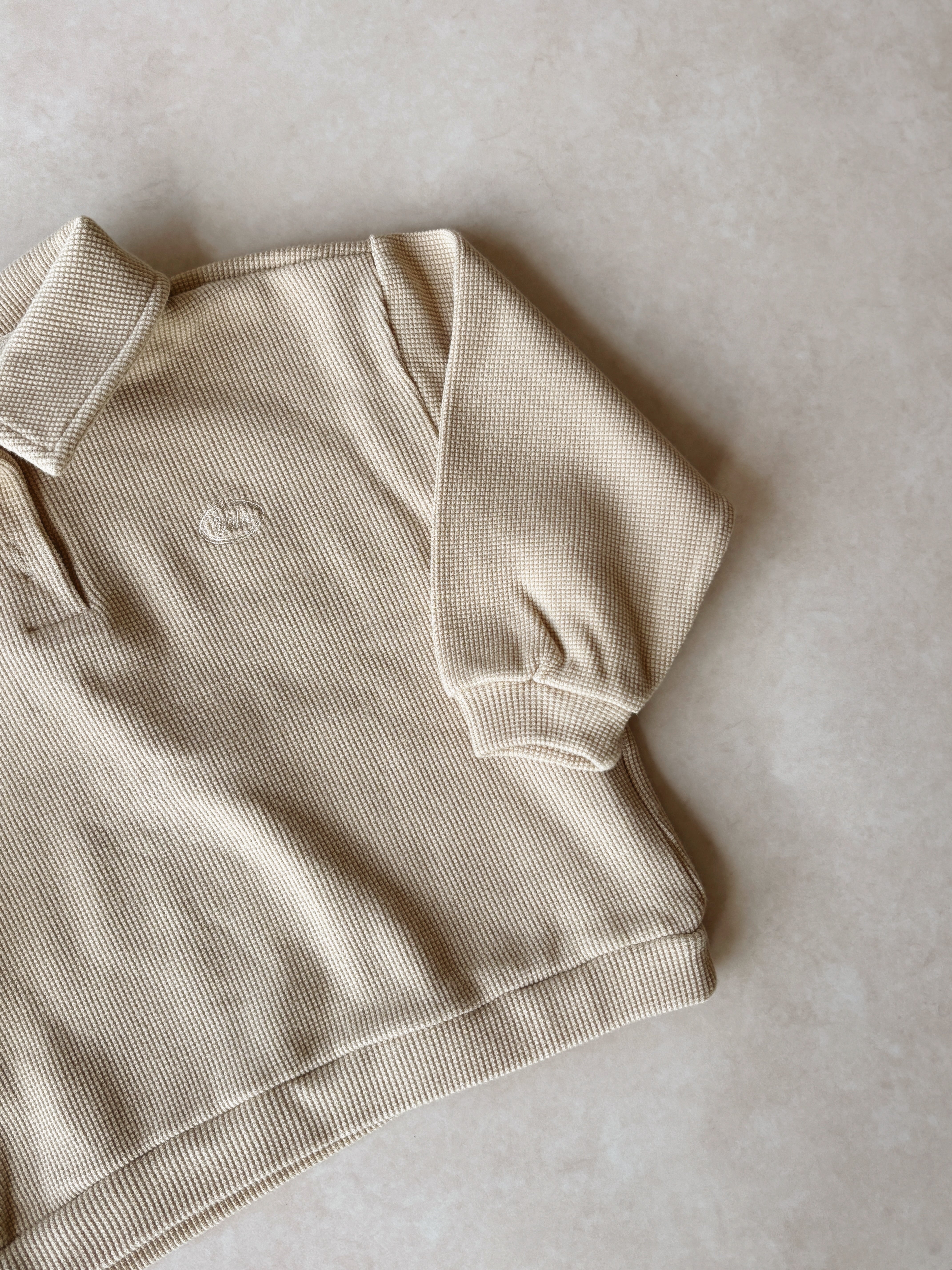 Waffle collar pull - Beige